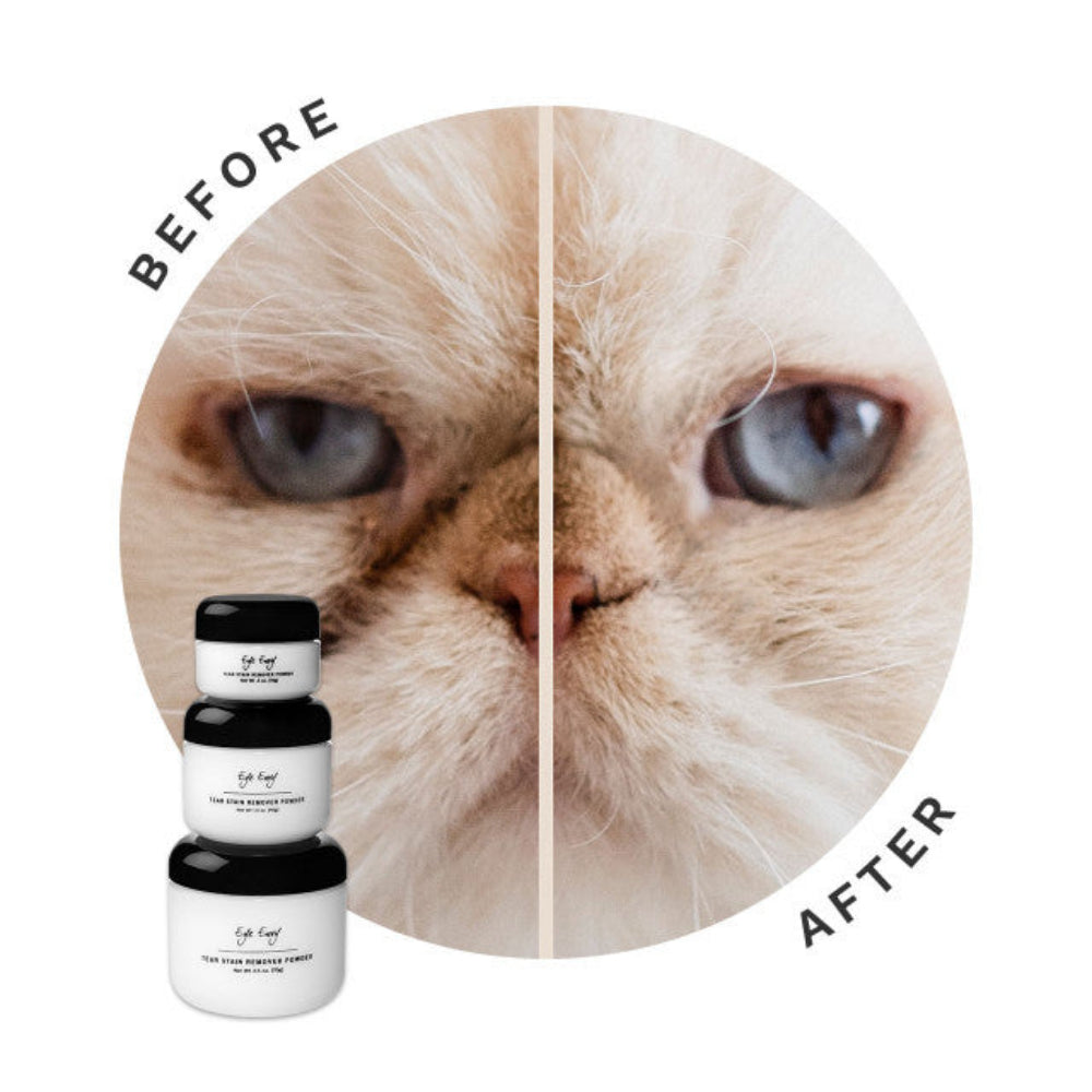 Natural Tear Stain Remover Powder for Dogs & Cats - Gentle Eye Cleaning Solution for Pet Tear Stains & Facial Hygiene | Safe for Daily Use on Puppies, Kittens & Adult Pets