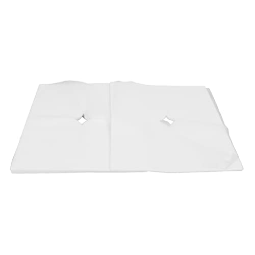 Premium Massage Bed Face Rest Cover - Soft, Skin-Friendly Hole Design for Comfort & Hygiene | High Water Absorption for Spa, Salon & Facial Treatments (White) | Ideal for Professional Massage, Beauty Clinics & Relaxation Therapy