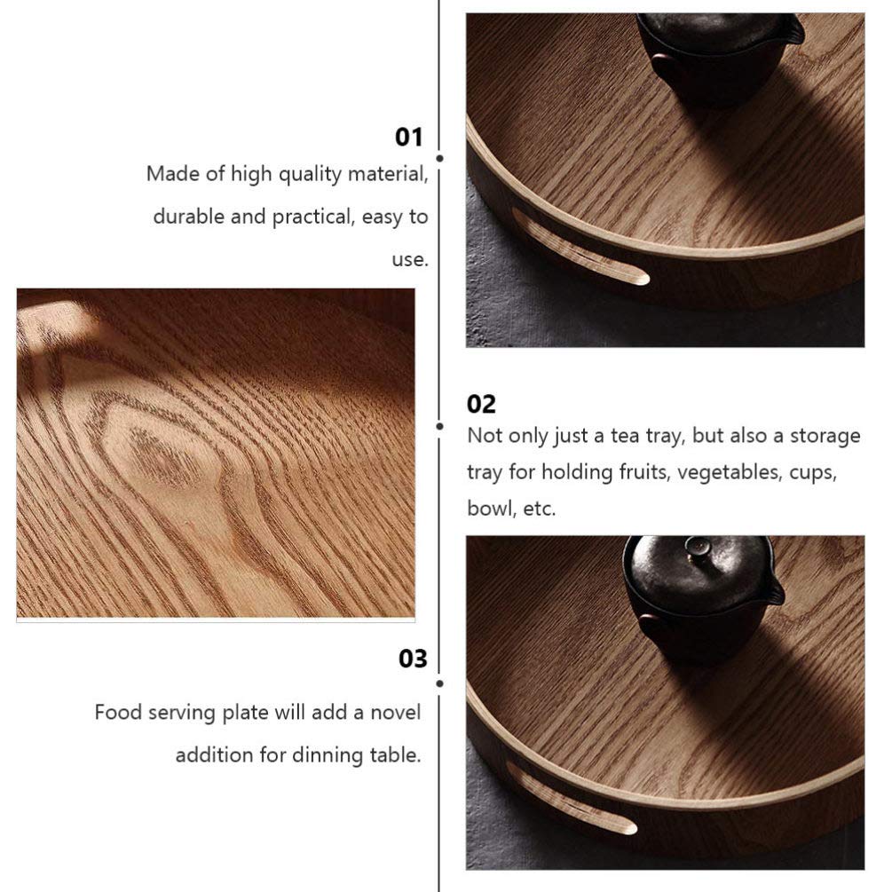 DOITOOL Wooden Serving Tray - Multipurpose Food Tray for Breakfast, Snacks, Desserts & Fruits | Durable Wooden Pallet Style Serving Platter for Home, Kitchen, Dining, Picnics & Party Serving