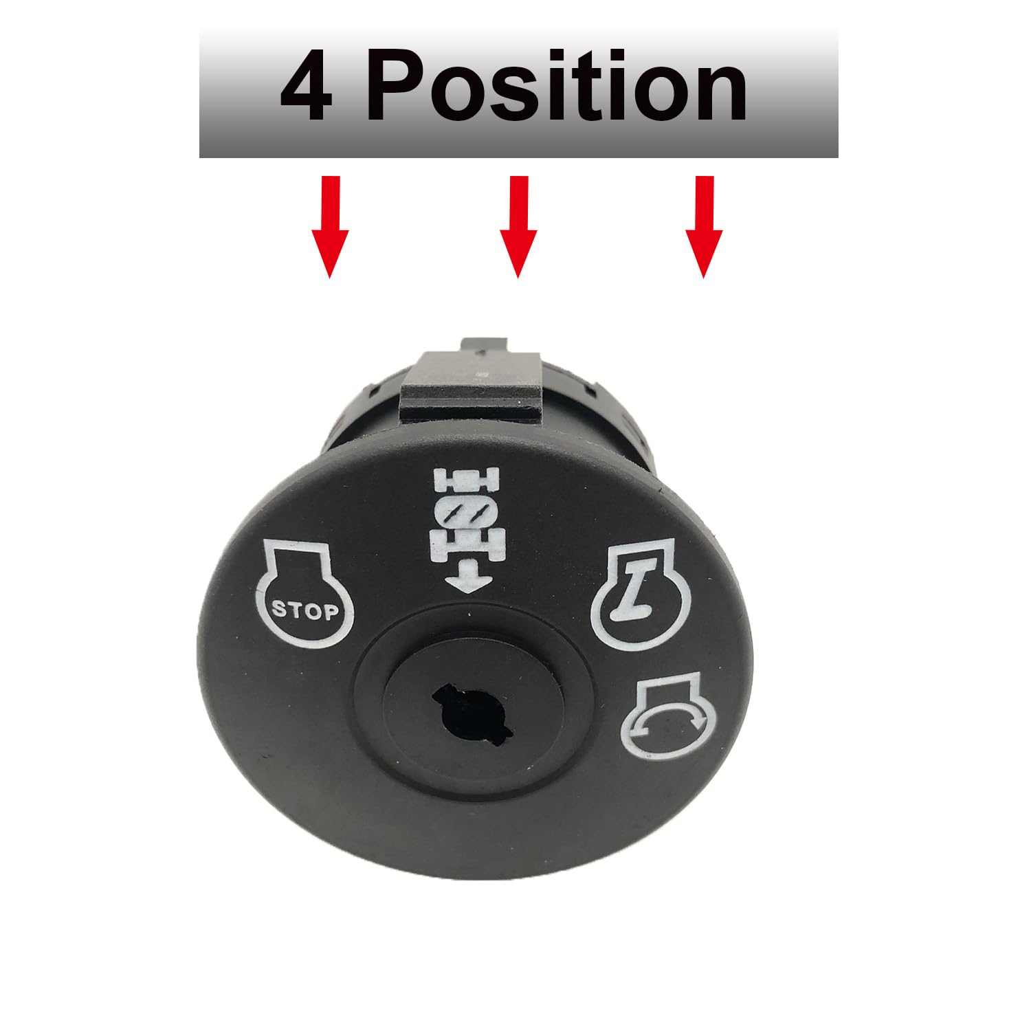 Husqvarna AYP Craftsman Ignition Switch with Keys - Replacement for 93350 532193350 Mower Ignition Key Switch Starter (4 Position 7 Terminals) - Perfect for Lawn Mower Tractor & Outdoor Power Equipment Repair