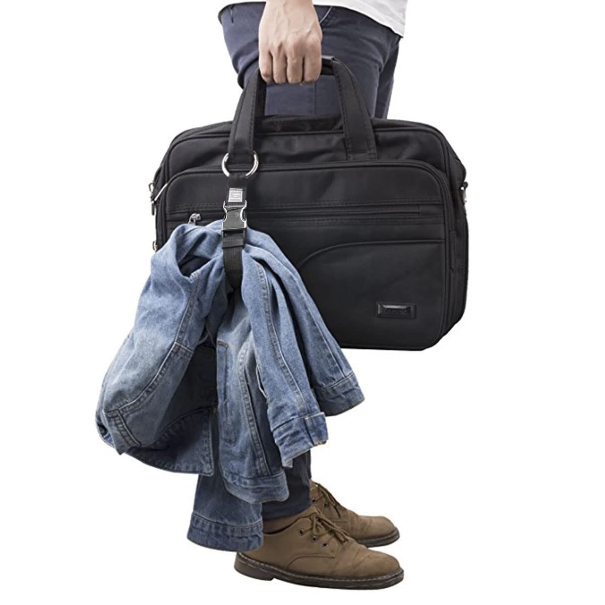 Add-A-Bag Luggage Strap - Hands-Free Travel Belt for Extra Bags (2X Black) - Perfect for Airports & Trips