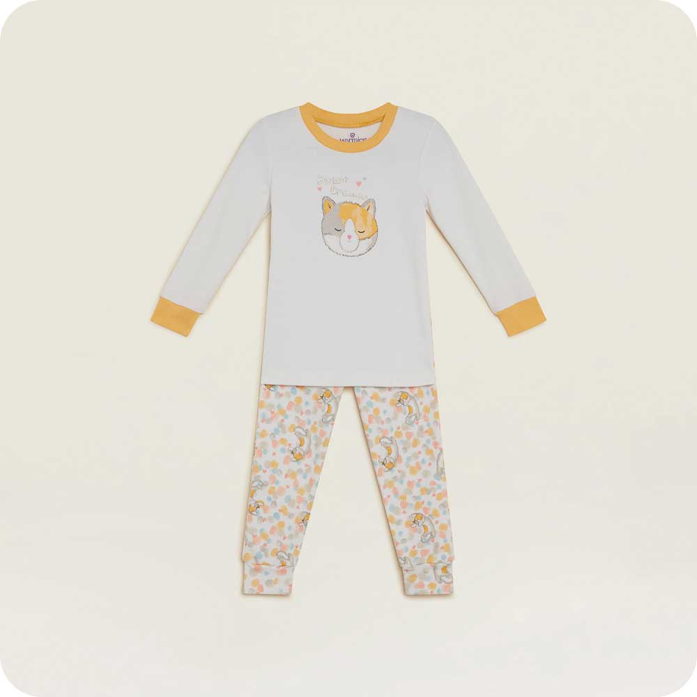 Soft & Cozy Calico Cat Pajamas for Women - Cute Cat Print Sleepwear Set for Lounge & Bedtime