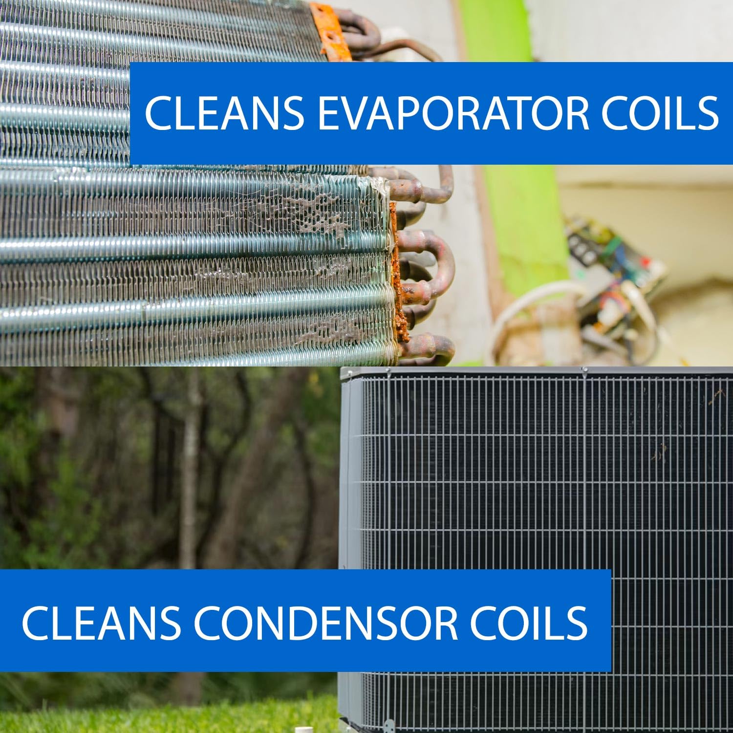 Professional Grade Nu-Coil Concentrated Alkaline Condenser Coil Cleaner for AC Units - 1 Gallon (128 oz) - Removes Dirt, Grease & Debris - Ideal for HVAC Maintenance, Home & Commercial Air Conditioner Cleaning