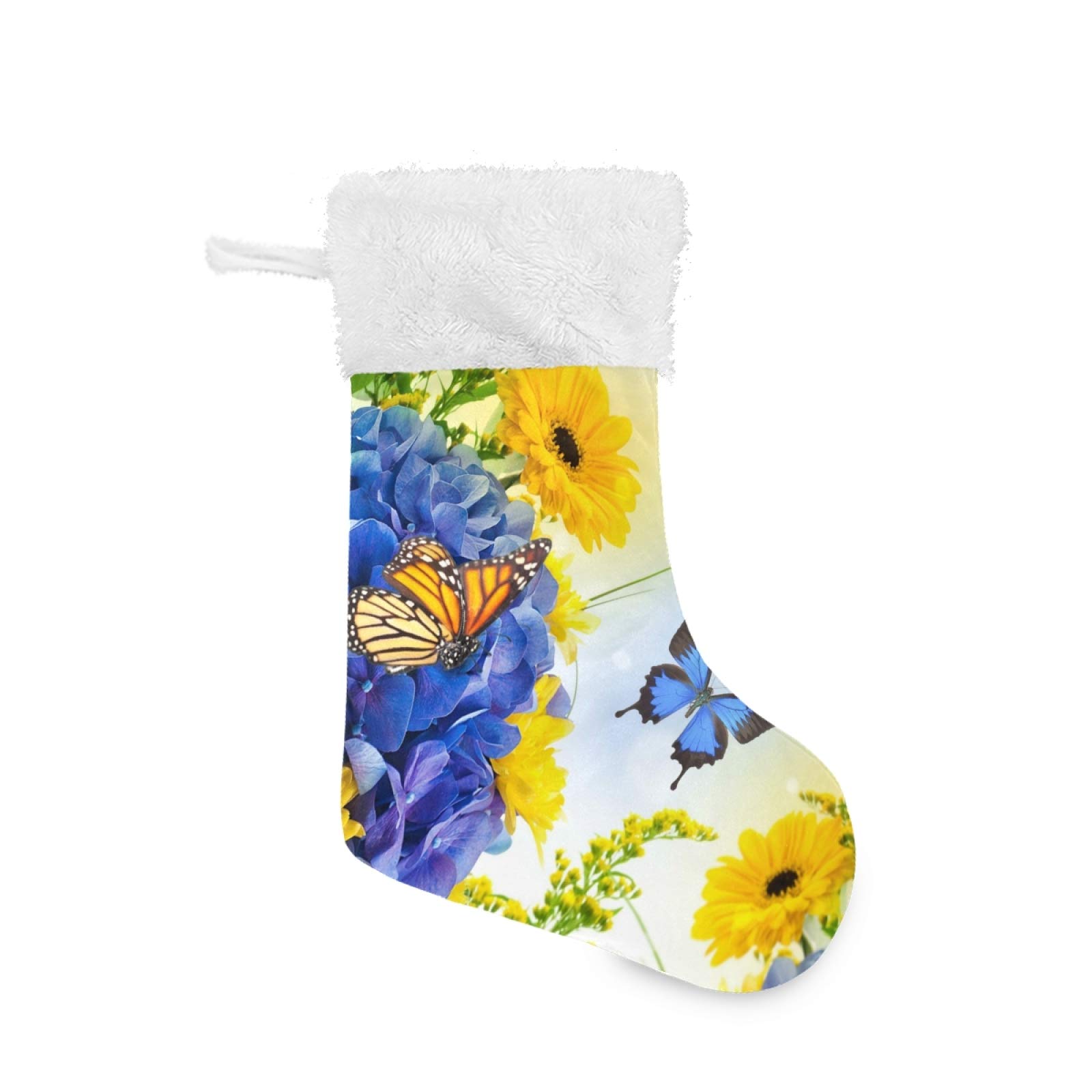 Vintage Sunflower & Butterfly Christmas Stockings - Large 12