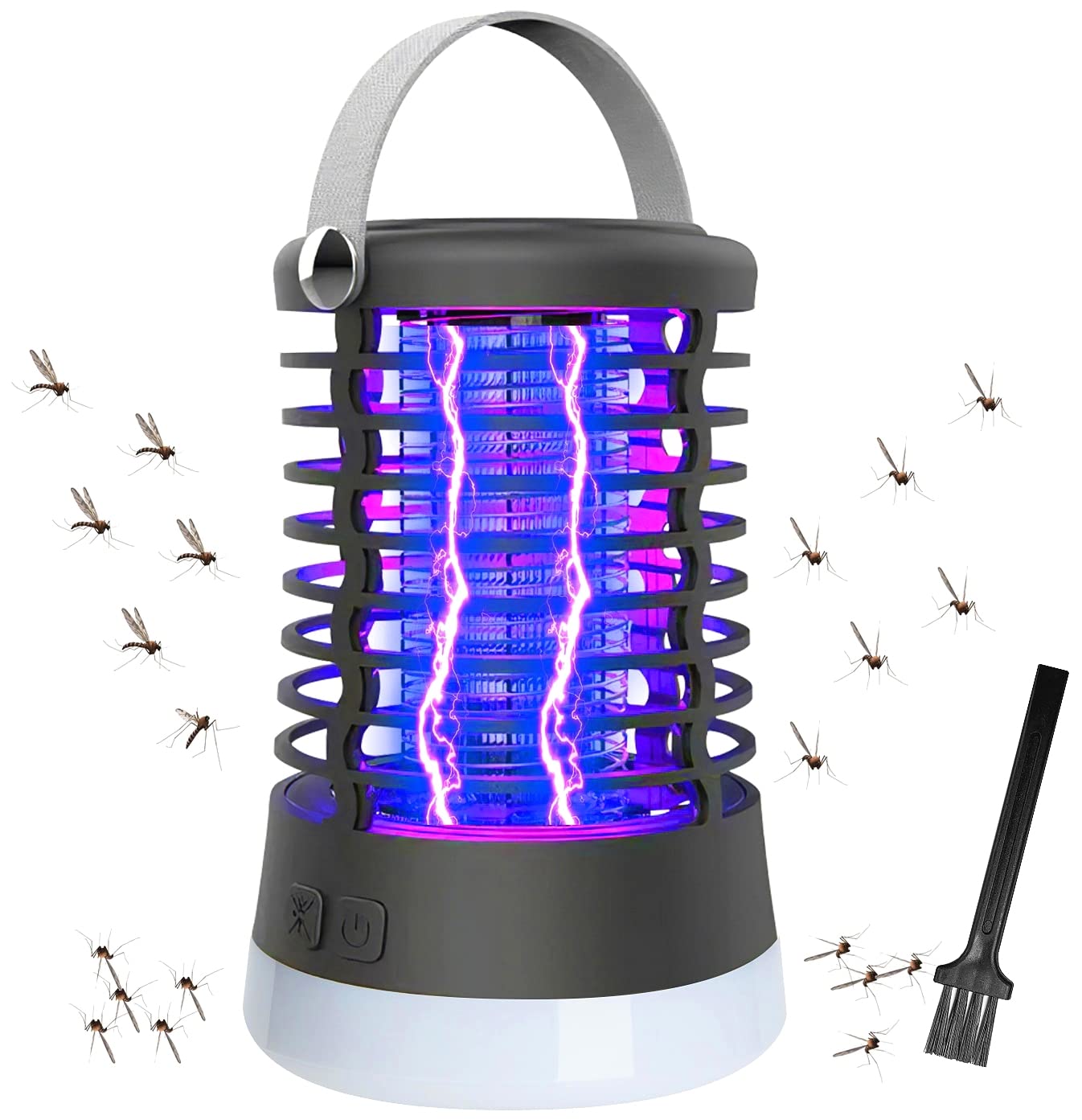 Rechargeable Bug Zapper Lamp - Waterproof Mosquito Killer for Outdoor, Camping & Patio Use