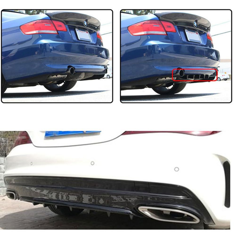 Vosarea Universal Rear Bumper Diffuser - 5 Shark Fin Design Car Chassis Deflector & Bumper Lip Kit (23x6 inches) for Enhanced Aerodynamics & Sporty Styling - Perfect for Car Enthusiasts & Modified Vehicles