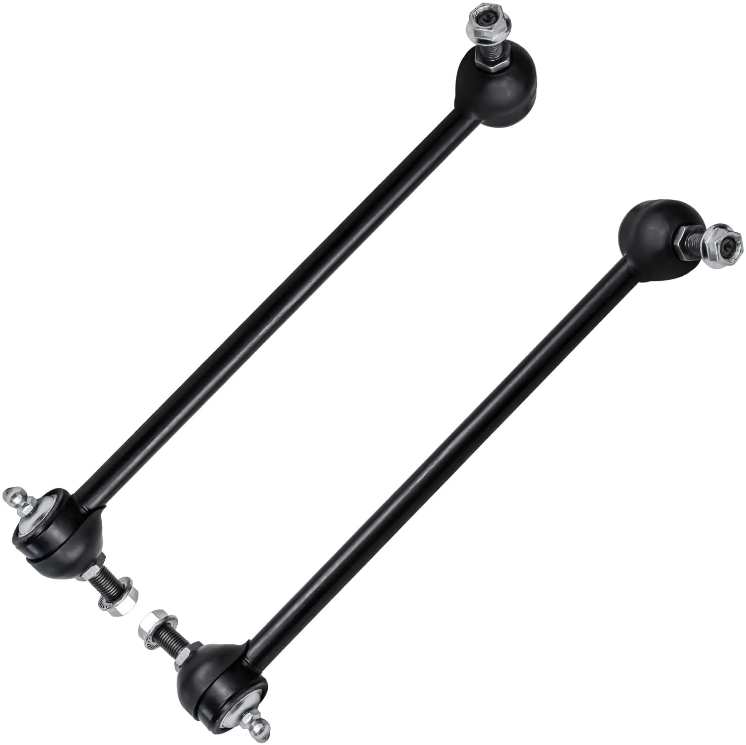 Detroit Axle - 2.4L Front End Control Arms Kit for Chrysler Sebring Dodge Stratus Mitsubishi Eclipse Galant | 2 Lower Control Arms with Ball Joints, 2 Outer Tie Rod Ends, 2 Sway Bar Links | 2001 Replacement Parts | Perfect for Suspension Repair & Maintenance