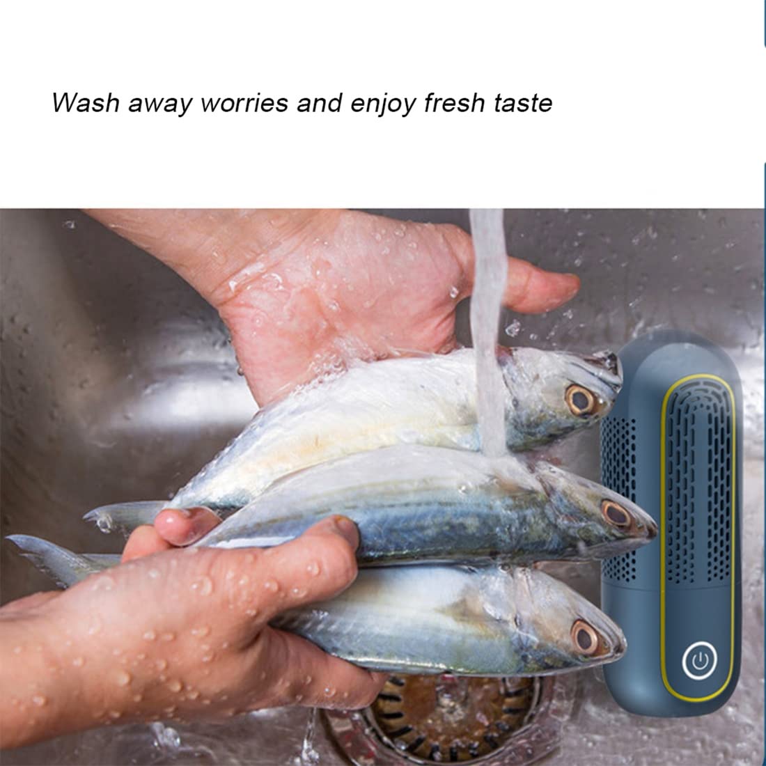 Fubdnefvo Wireless Rechargeable Fruit Vegetable Cleaner - Multifunction Food Purifier for Fresh Produce, Ideal for Home Kitchen & Camping Use