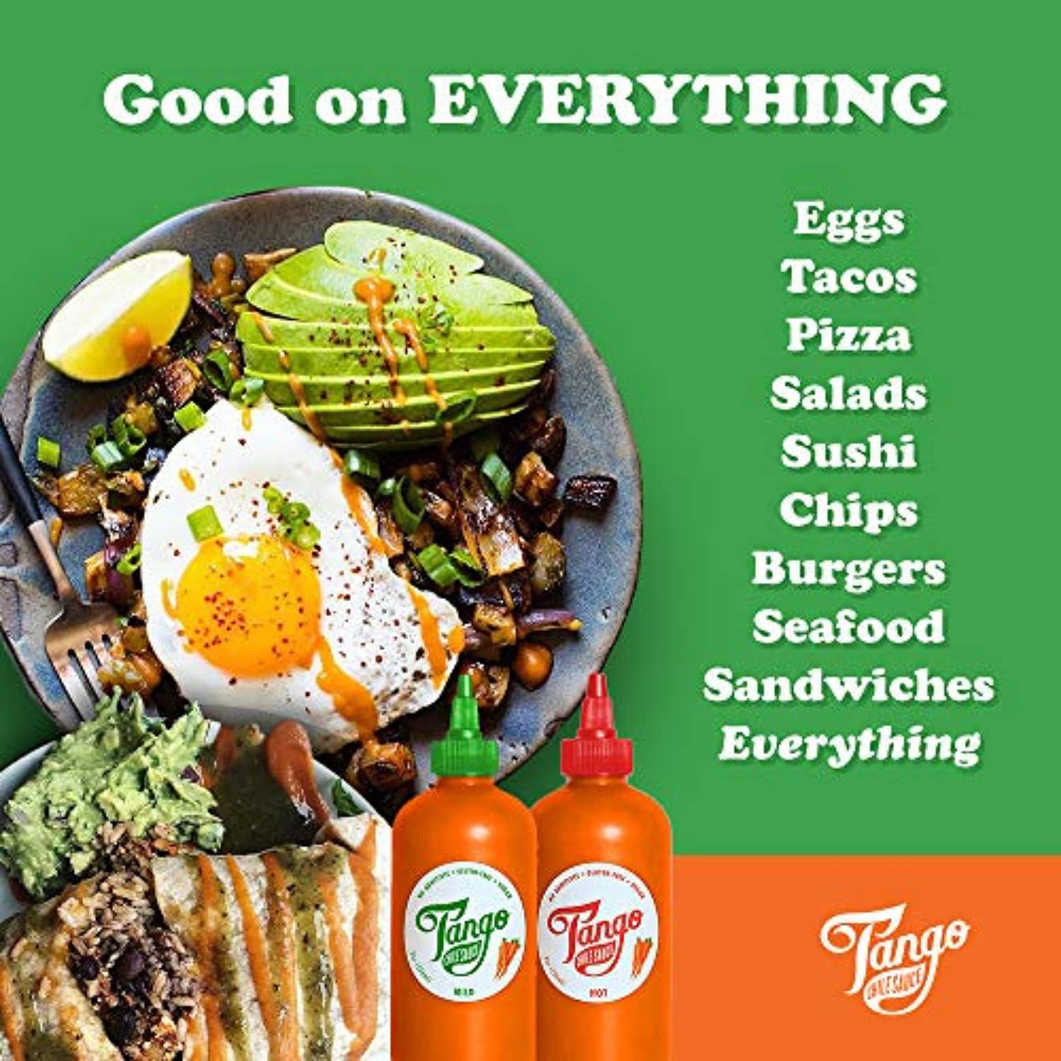 Original Carrot Hot Sauce by HOT TANGO – Spicy Habanero & Scotch Bonnet Peppers with Limes, Garlic, Culantro & Apple Cider Vinegar – 100% Natural, Vegan, Gluten-Free, No Preservatives or Sweeteners – Perfect for Tacos, Wings & Grilling