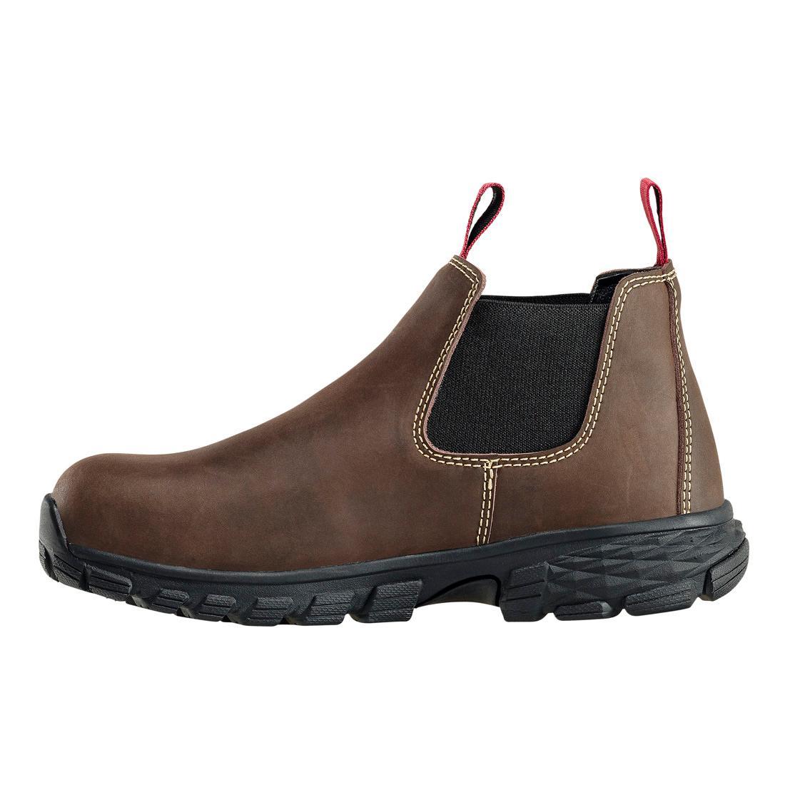 Flight Women’s SD10 Alloy Toe Romeo Work Shoe - Brown Leather Slip-Resistant Safety Shoes for Construction, Warehouse & Industrial Work