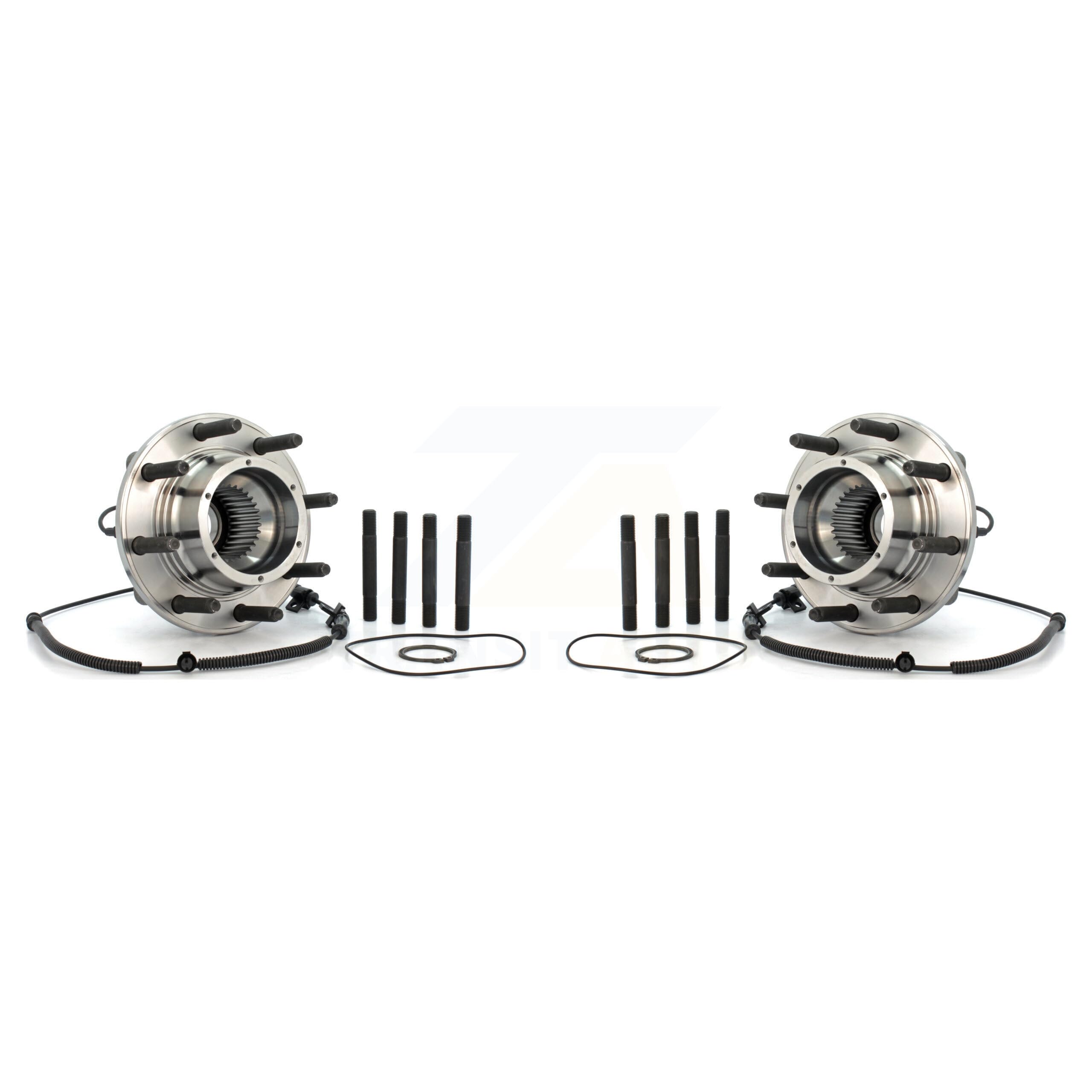 Premium Kugel Front Wheel Bearing & Hub Assembly Pair - Compatible with Ford F-250/F-350/F-450/F-550 Super Duty (Single Rear Wheels) - Driver & Passenger Side Replacement Part K70-100417 - Ideal for Off-Roading, Towing & Heavy-Duty Truck Maintenance