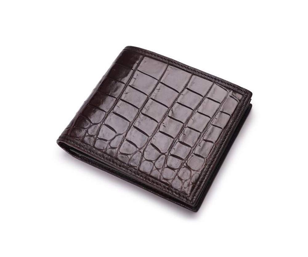 Premium Men's Crocodile Embossed Leather Wallet - Slim Business Card Holder for Executives & Professionals (4.52