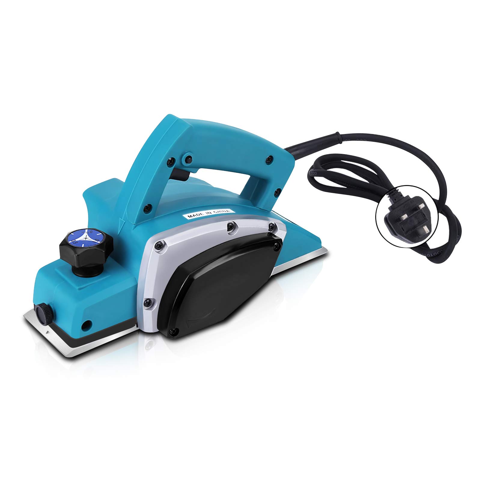 Electric Hand Planer for Wood - Professional Woodworking Tool with Aluminum Base & Self-Locking Switch | Perfect for DIY Projects, Furniture Making & Home Renovation