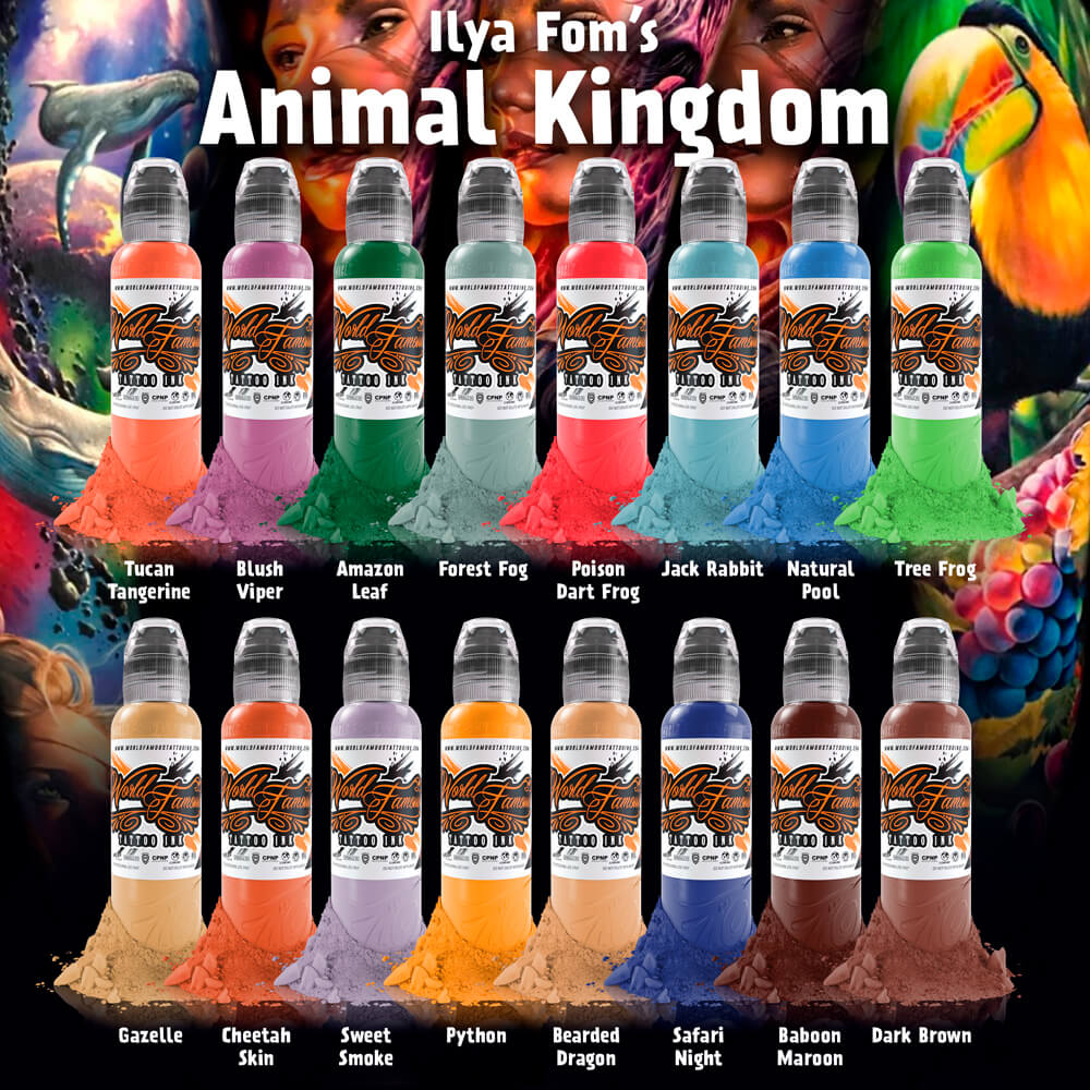 Ilya Fom's Animal Kingdom 16-Color Watercolor Paint Set - Perfect for Artists, Students & DIY Craft Projects