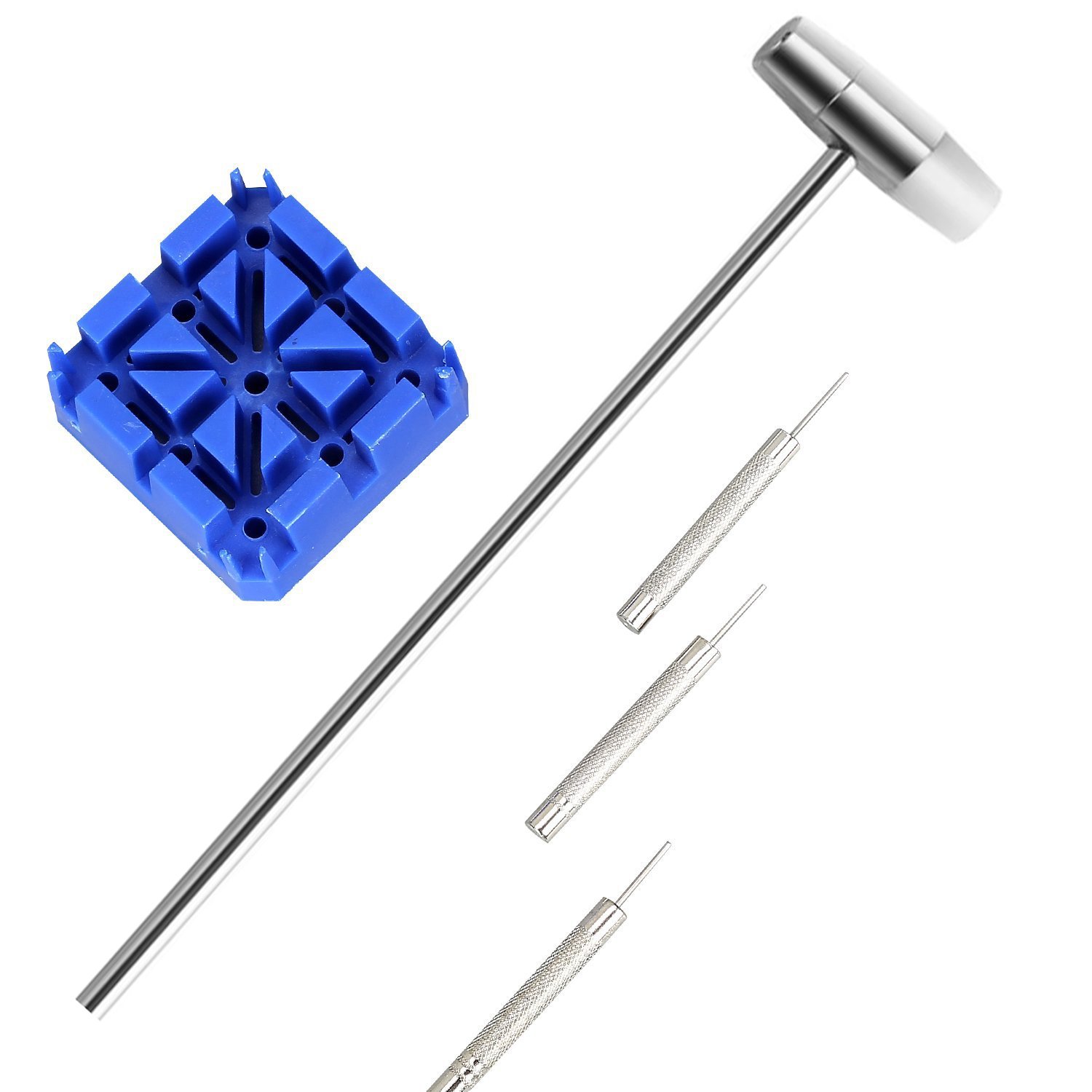 5pcs Watch Band Link Tool Kit - Stainless Steel Watch Repair Set for Adjusting & Replacing Straps - Perfect for Watchmakers & DIY Enthusiasts