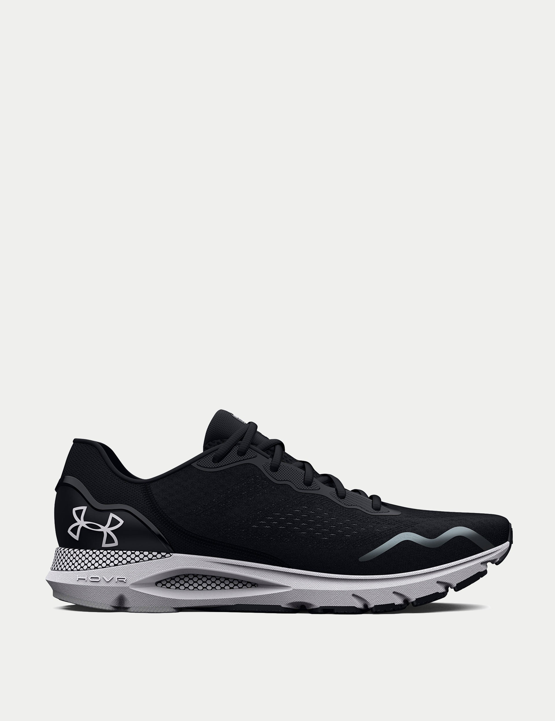 UA HOVR Sonic 6 Running Shoes for Men - Lightweight Black & White Athletic Shoes for Jogging, Training & Gym Workouts