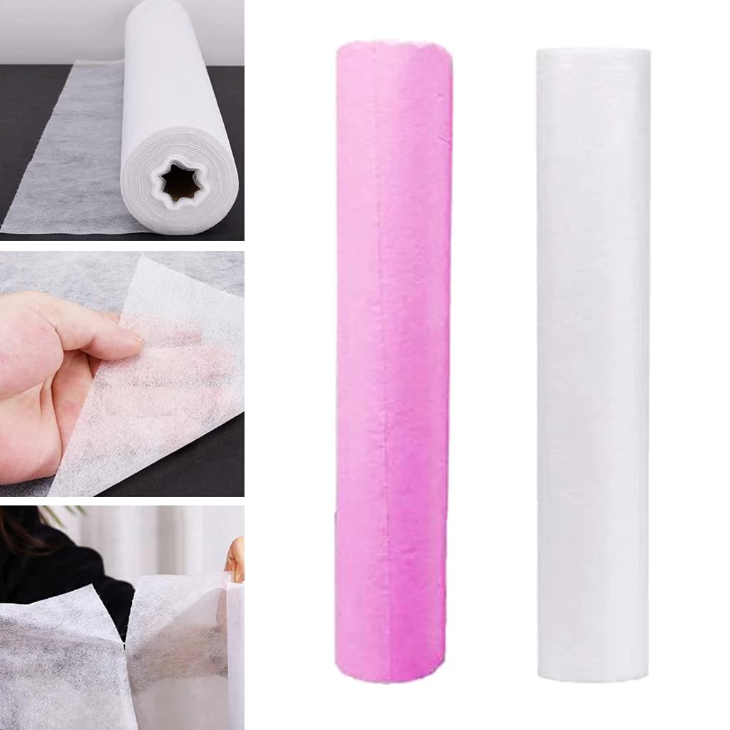 50 Pcs Disposable Spa Massage Mattress Sheets - Non-Woven Salon Massage Bed Covers, Headrest Paper Roll & Tattoo Table Protector (White) - Perfect for Spa, Salon, Tattoo Parlor & Massage Therapy Sessions