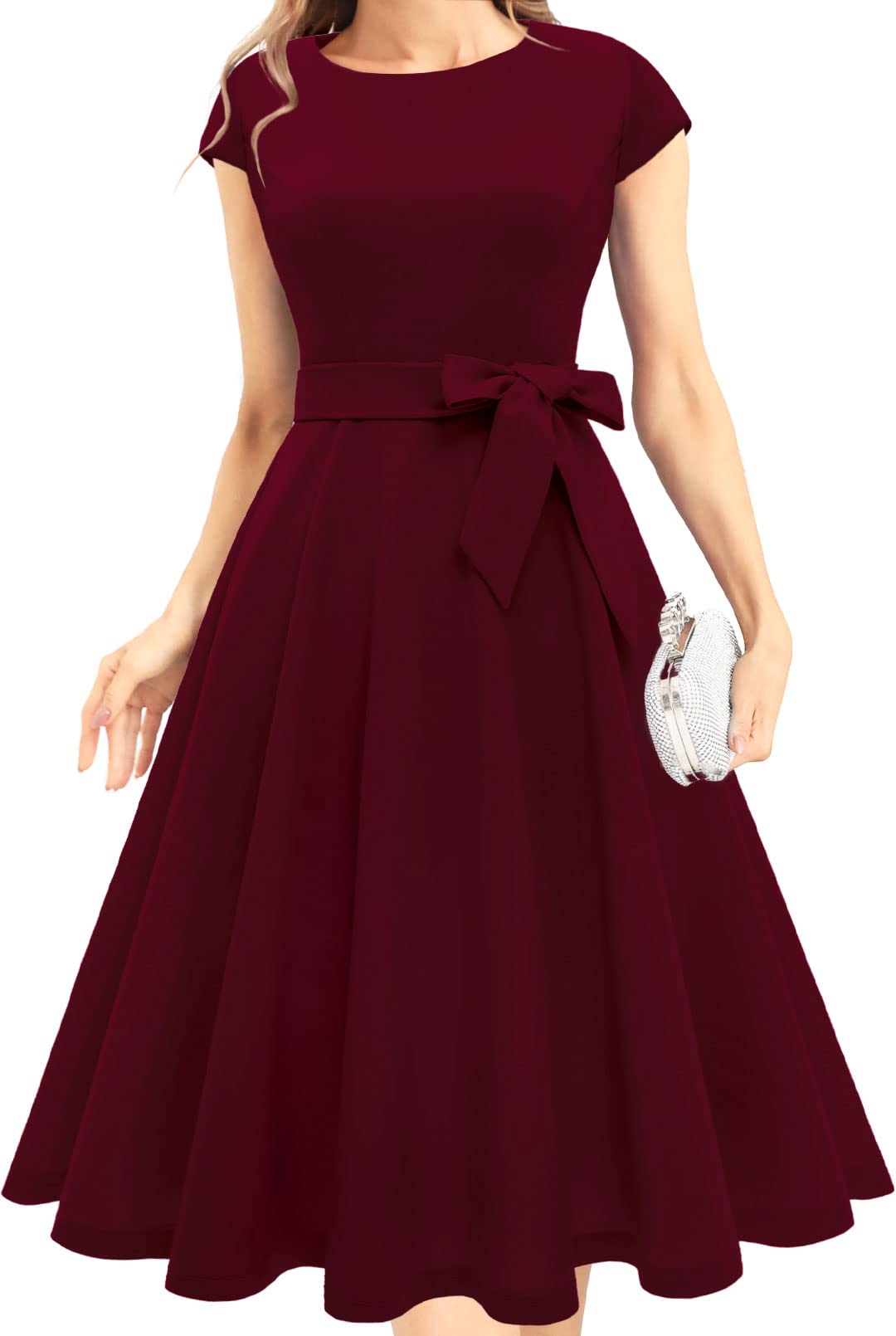 Elegant Vintage Cocktail Dresses for Women - A-Line Formal Prom & Wedding Guest Dresses - Perfect for Evening Parties, Bridal Showers & Special Occasions