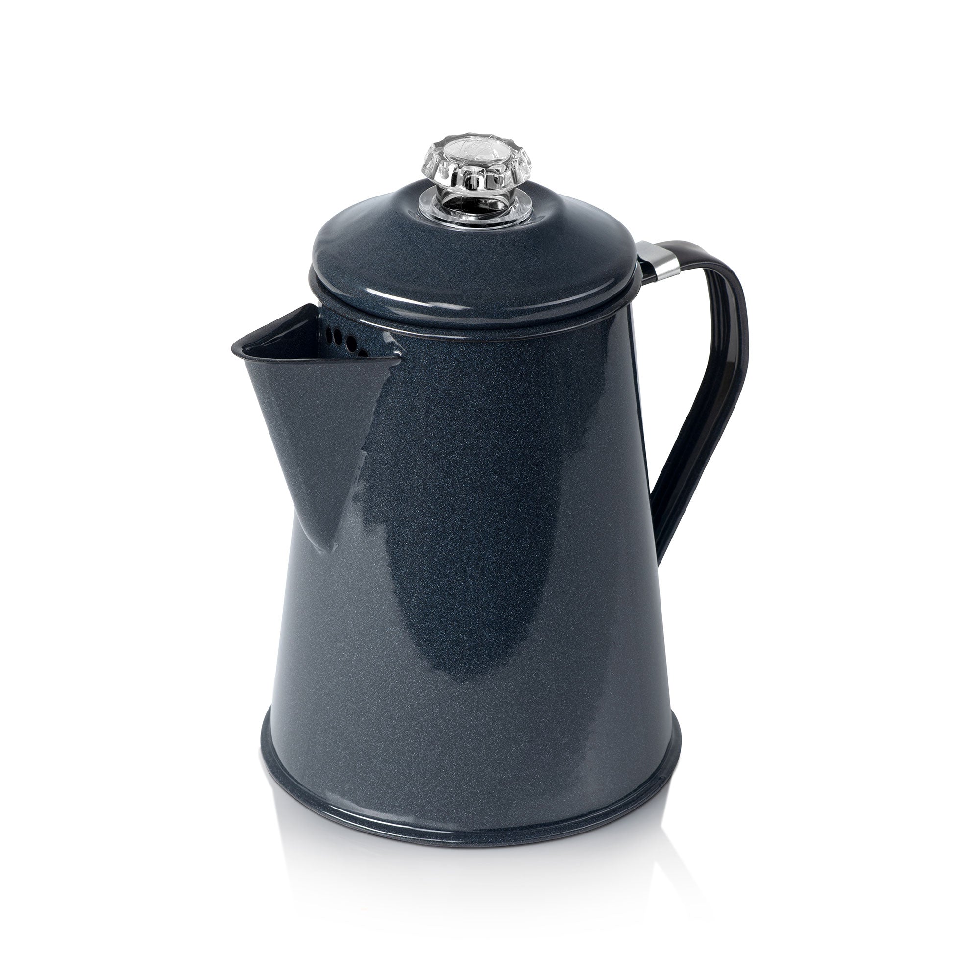 Vintage Style 2 Quart Enamelware Percolator Coffee Pot - Stovetop Brewer for Camping, Picnics & Home Use