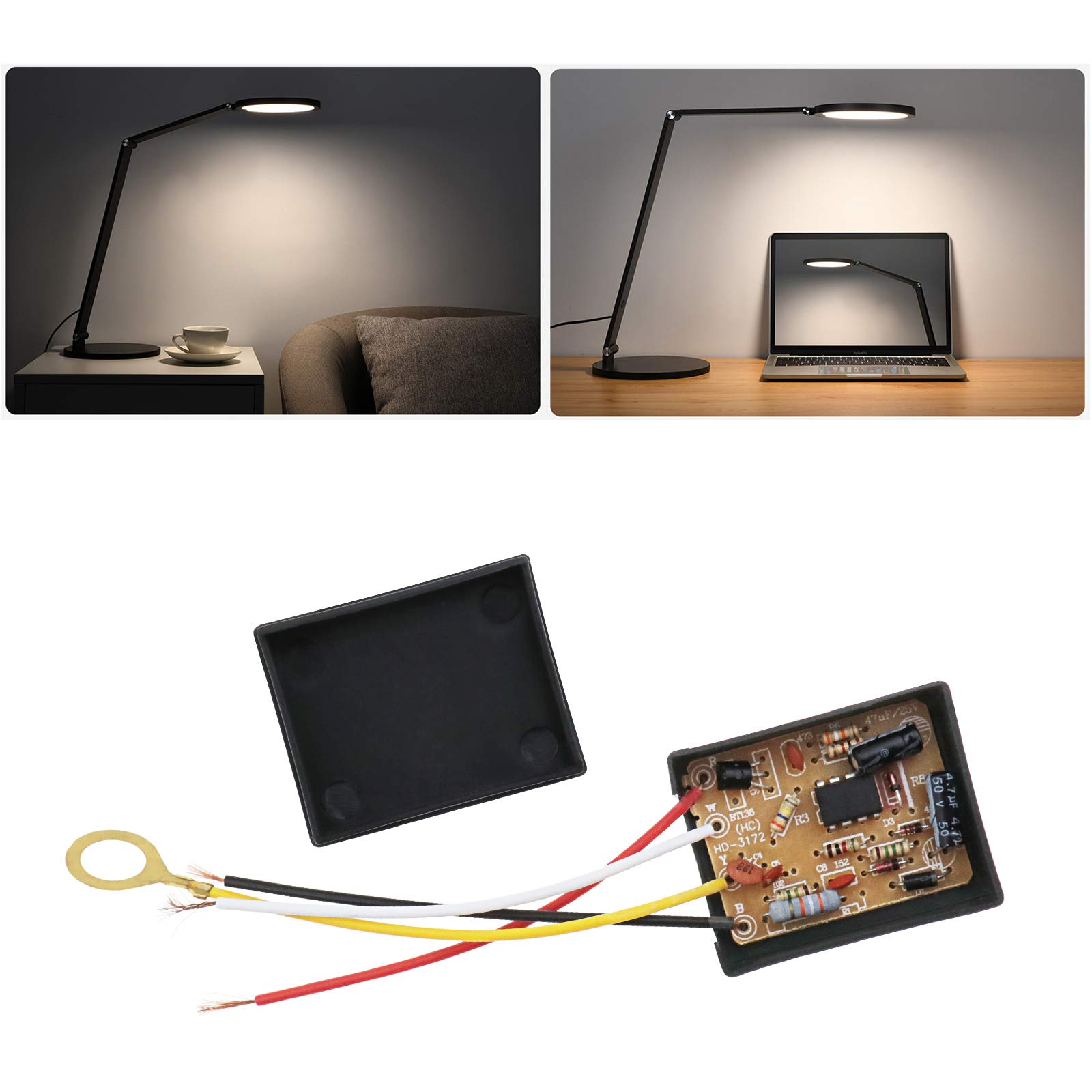 2Pcs 3-Way Touch Control Sensor Switch Dimmer Module 110V-240V AC 50Hz for Lamps & Desk Lights - CE Certified for Home, Office & Bedroom Lighting Control
