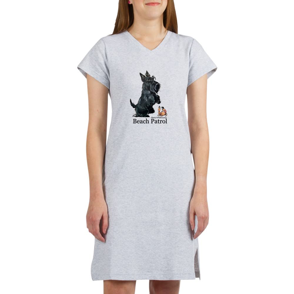 Scottish Terrier Beach Patrol Nightshirt - Comfortable Sleepwear for Dog Lovers - Perfect for Beach Vacations & Cozy Nights
