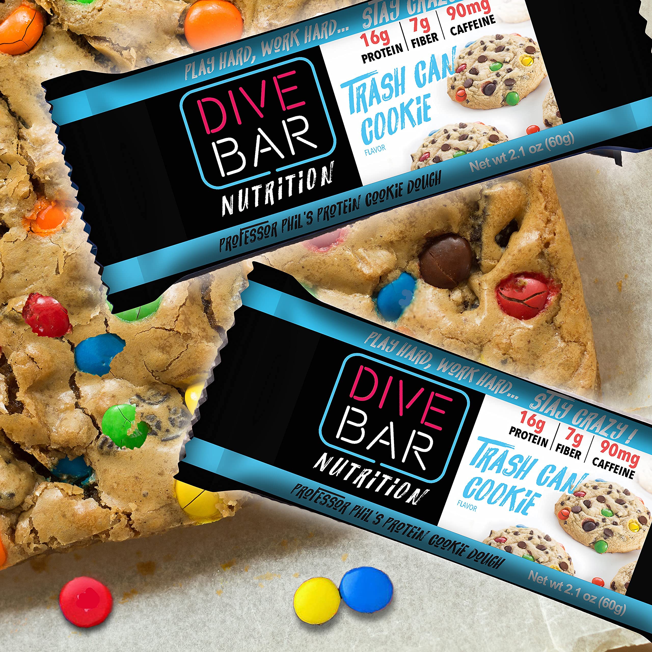 Caffeinated Protein Bars with Low Sugar - Energy Bars for Sports, Crossfit, Spin, Weight Watchers & Weight Loss Surgery - 4 Delicious Soft Bake Cookie Bars (Starter Pack) - Perfect for Pre-Workout, Post-Workout & On-the-Go Snacking