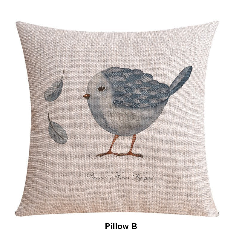 Decorative Sofa Pillows for Living Room & Dining Room - Love Birds Throw Pillow Covers for Couch, Bed, Chair - Singing Birds Home Decor Accent Pillows for Cozy Home & Gift Ideas