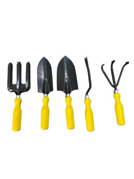 5-Piece Garden Tool Set - Durable Stainless Steel Hand Tools for Planting, Weeding & Pruning | Perfect for Home Gardening, Landscaping & Outdoor Use | Model GT HE 601