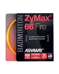 Ashaway ZyMax 66 Fire (0.66mm) High-Performance Badminton String - Perfect for Competitive Play & Tournament Matches