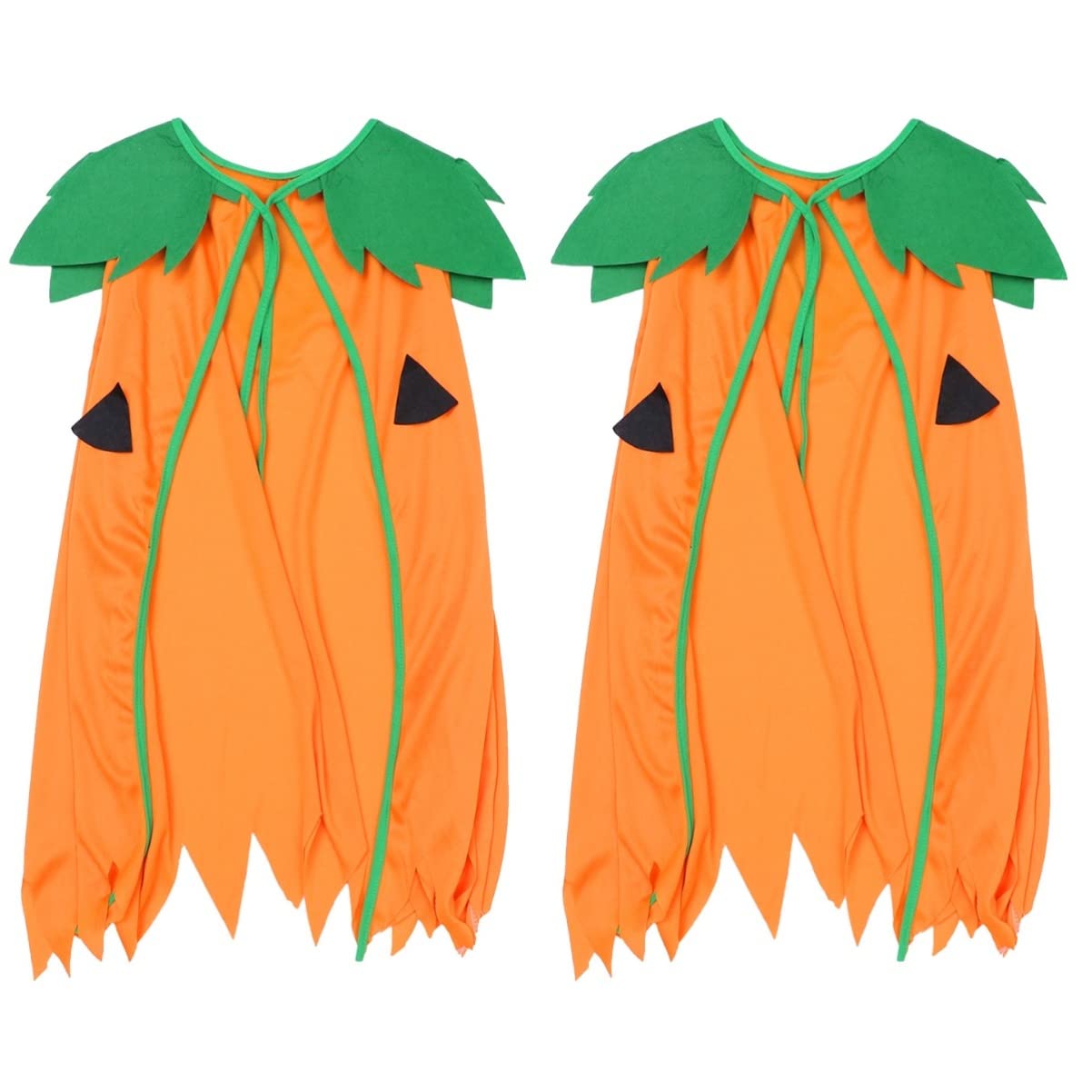 BESTOYARD 2-Piece Halloween Pumpkin Costume Set - Kids & Adult Cosplay Outfit with Cape & Cloak for Halloween Parties, Trick or Treating, and Themed Events