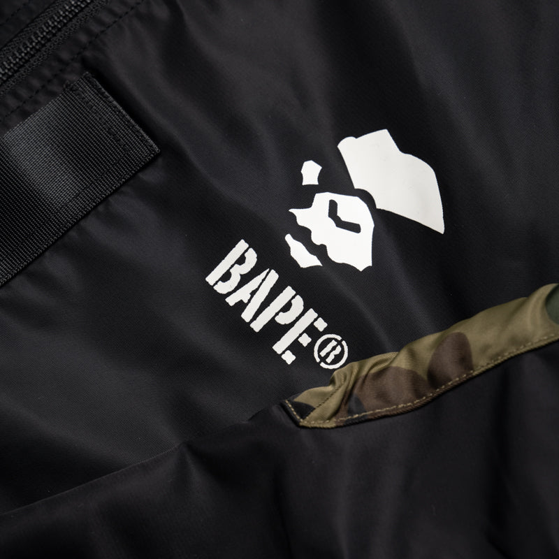 BAPE 1st Camo Bomber Jacket for Men - Black Military Style Streetwear Coat | Perfect for Urban Fashion, Street Style & Casual Outfits