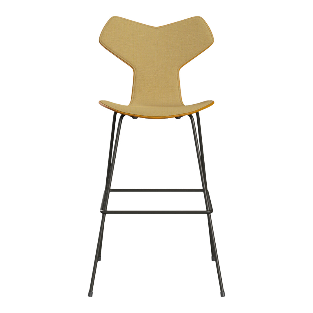 Premium Grand Prix Bar Stool 3139 - Colored Ash Wood with Front Upholstered Seat - Perfect for Kitchen Islands, Home Bars & Modern Dining Areas