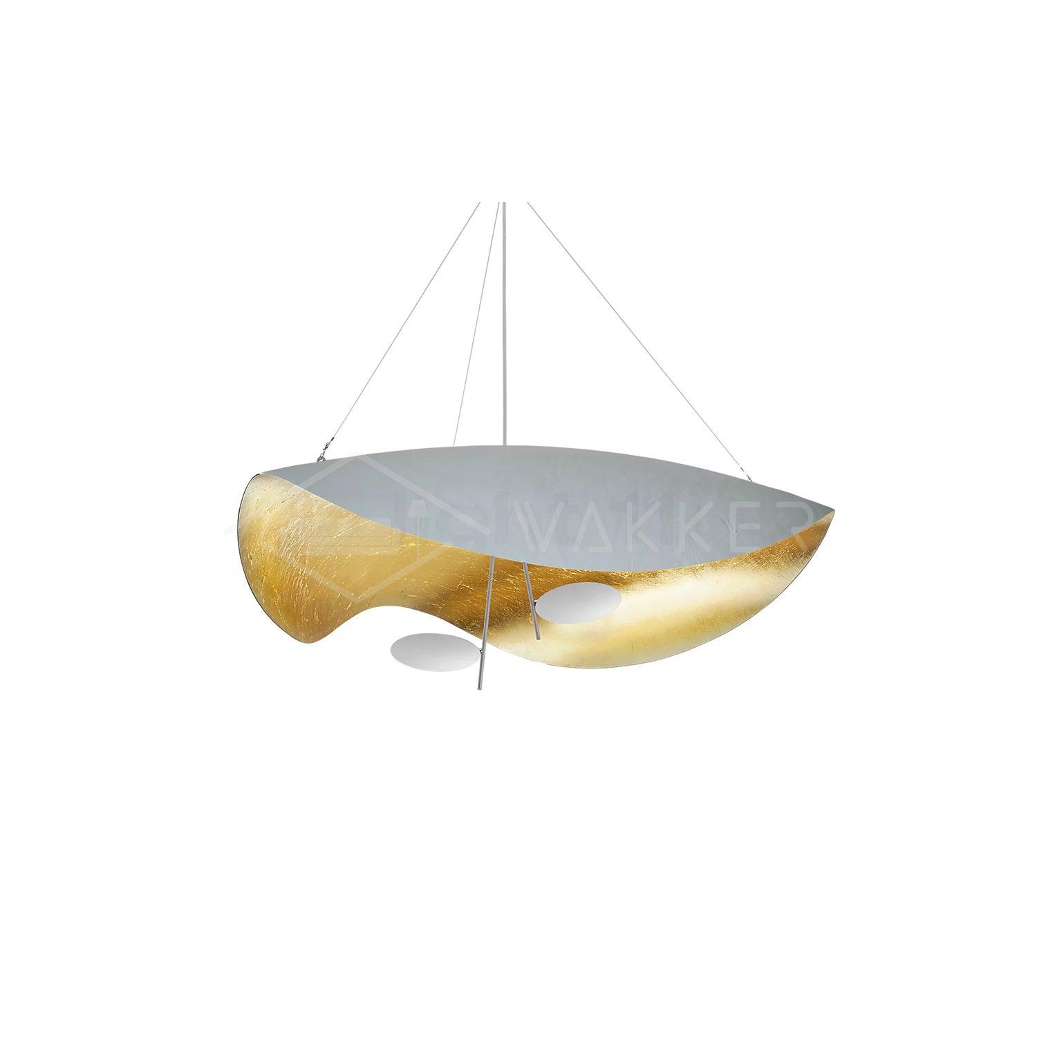 Modern Giorgio Pendant Light - Elegant Hanging Chandelier for Dining Room, Kitchen Island & Bedroom Lighting - Gold/Bronze Finish Glass Shade Ceiling Light Fixture