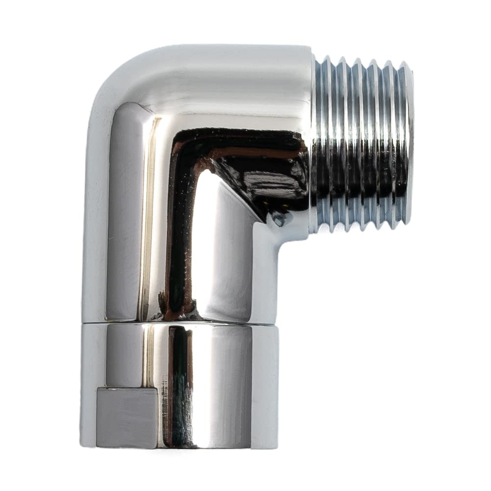 90 Degree Shower Head Elbow Adapter - Adjustable Shower Extension for Easy Installation - Perfect for Bathroom, RV & Tight Spaces