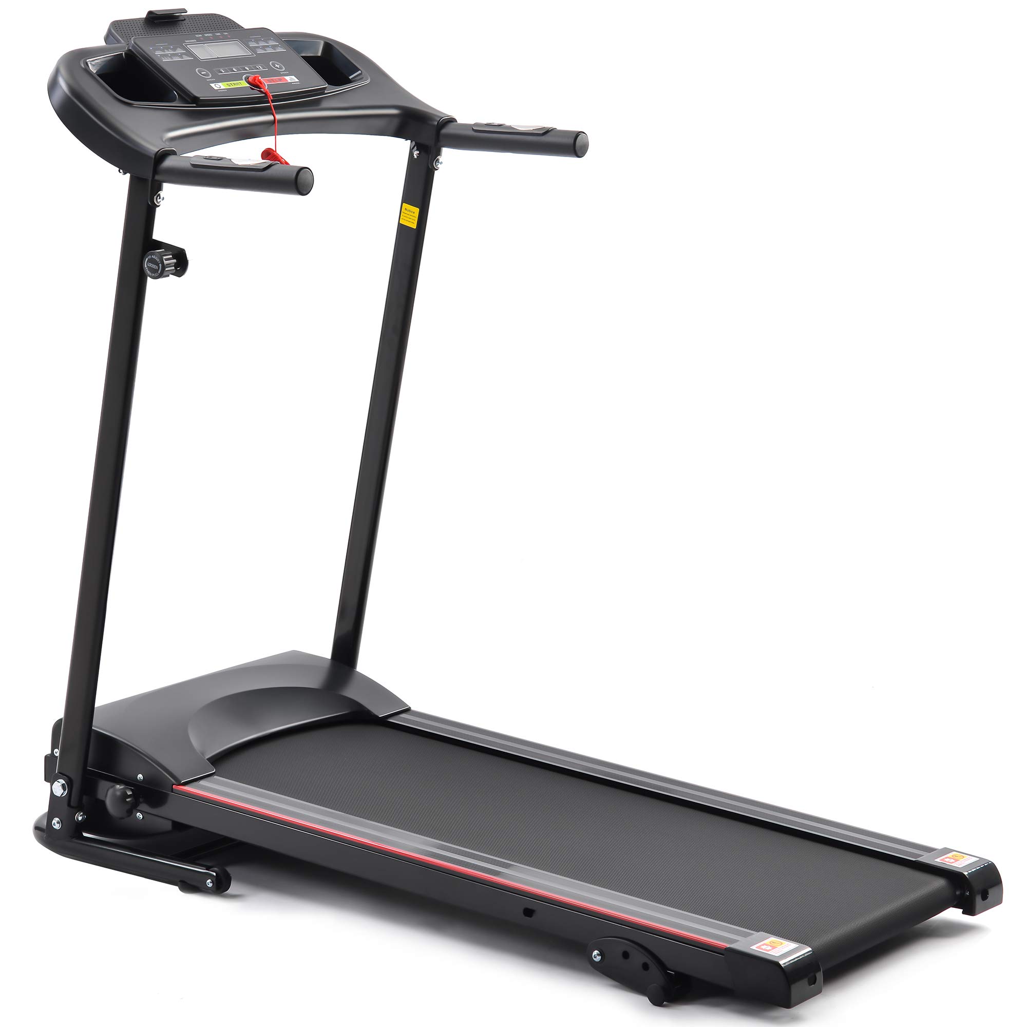 Foldable Electric Treadmill for Home - Black Compact Running Machine with 3 Manual Incline Levels | Perfect for Small Spaces, Home Gym & Apartment Workouts
