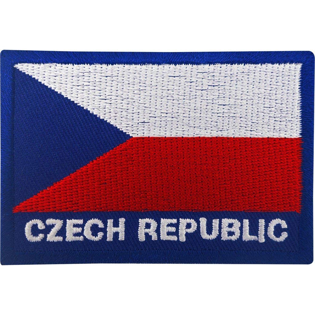 Czech Republic Flag Patch - Iron On or Sew On Embroidered Badge for Jackets, Bags & Hats - Durable Embroidered Applique for DIY, Costumes & National Pride
