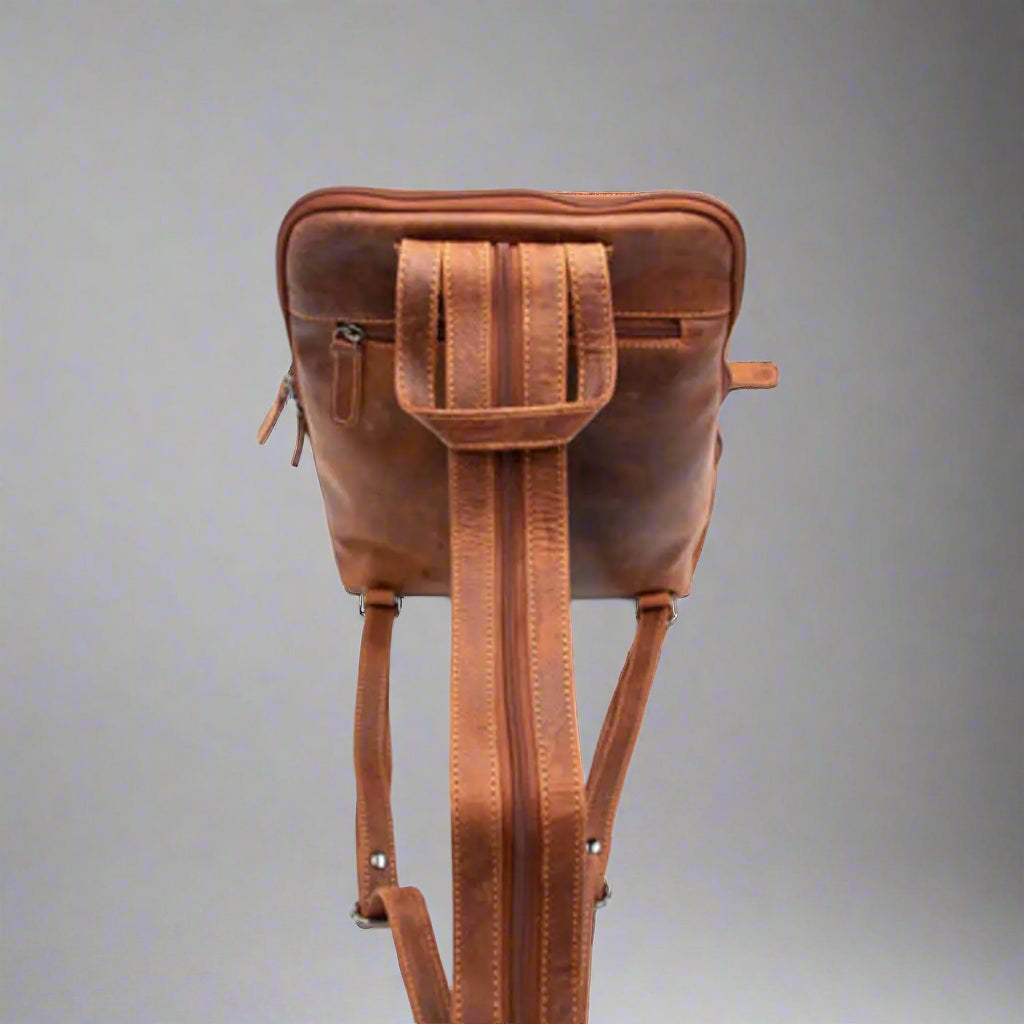 Premium Greenwood Leather Claire Backpack for Women - Stylish & Durable Laptop Bag for Work, Travel & College - Water-Resistant Genuine Leather Backpack with USB Charging Port