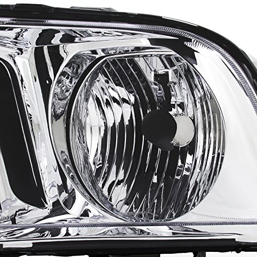 Spec-D Tuning Chrome Clear Headlights for Ford Mustang GT/Base/Shelby - LH-MST05-RS | High-Performance LED Headlights for Night Driving & Car Customization
