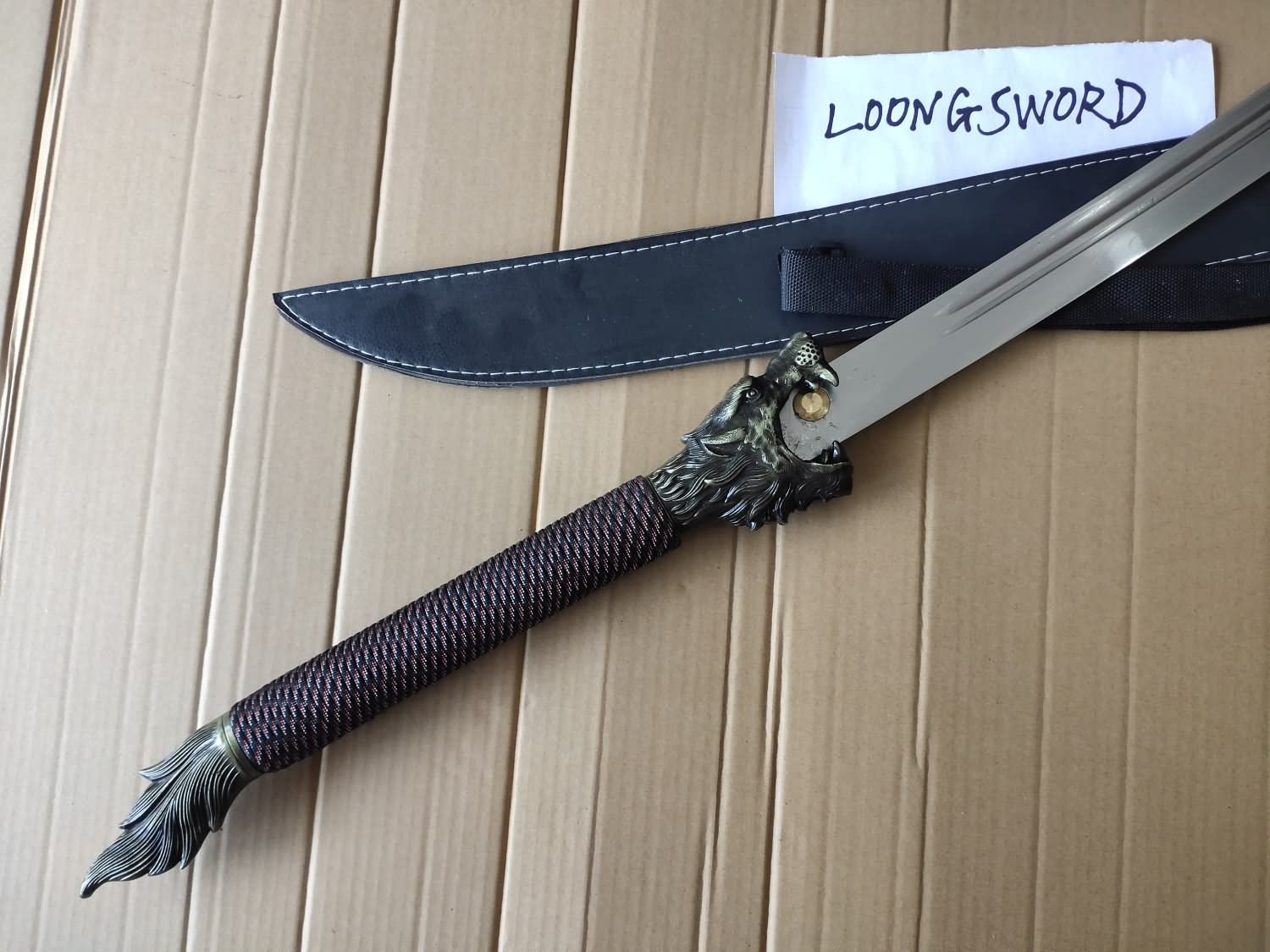 Loong Dao Dragon Machete - Forged High Carbon Steel Full Tang Chinese Sword for Outdoor Survival, Bushcraft & Martial Arts Training