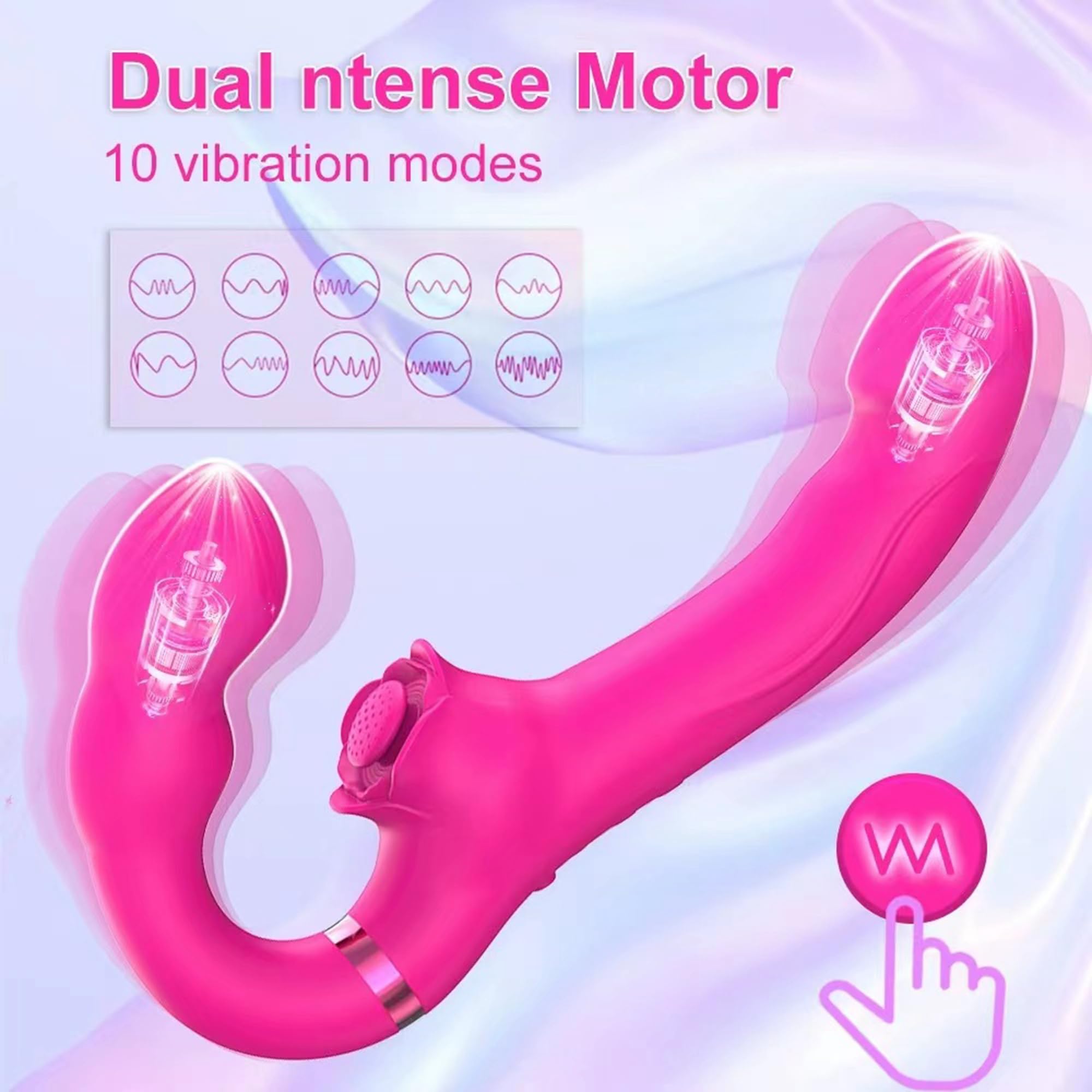 Premium G-Spot Vibrator & Clitoral Stimulator - 10 Vibration Modes & 5 Flapping Speeds for Intense Dual Pleasure | Waterproof Silicone Adult Toy for Women, Couples & Lesbian Play | Enhance Solo Play, Foreplay & Couples Intimacy