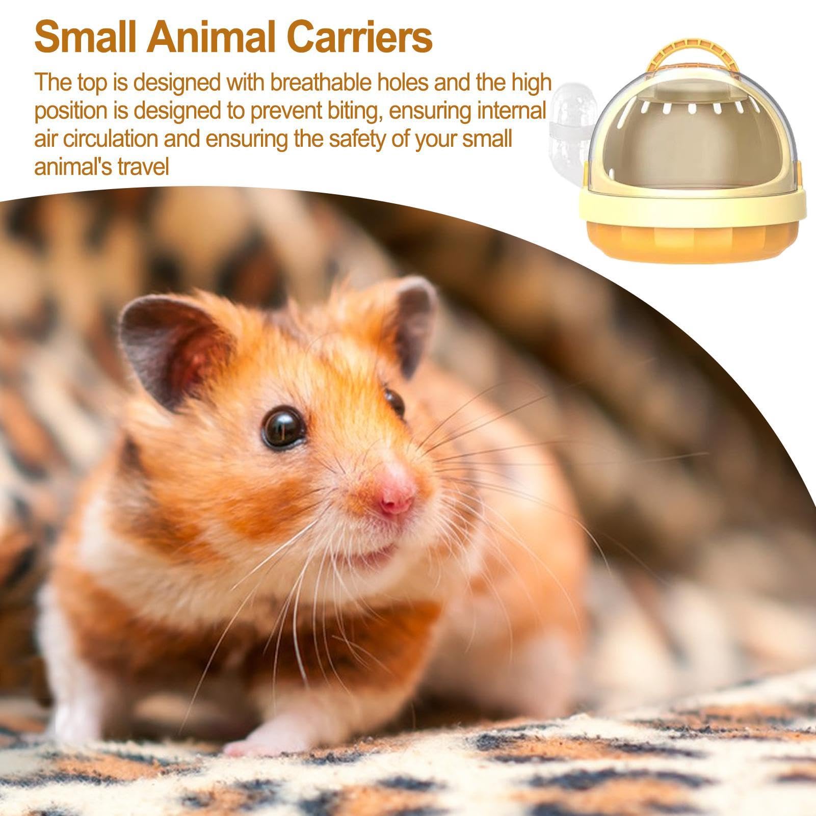 **Hamster & Guinea Pig Travel Carrier - Portable Pet Carrier Bag with Detachable Water Bottle | Secure, Cozy & Comfortable for Small Pets | Perfect for Vet Visits, Travel & Outdoor Adventures**