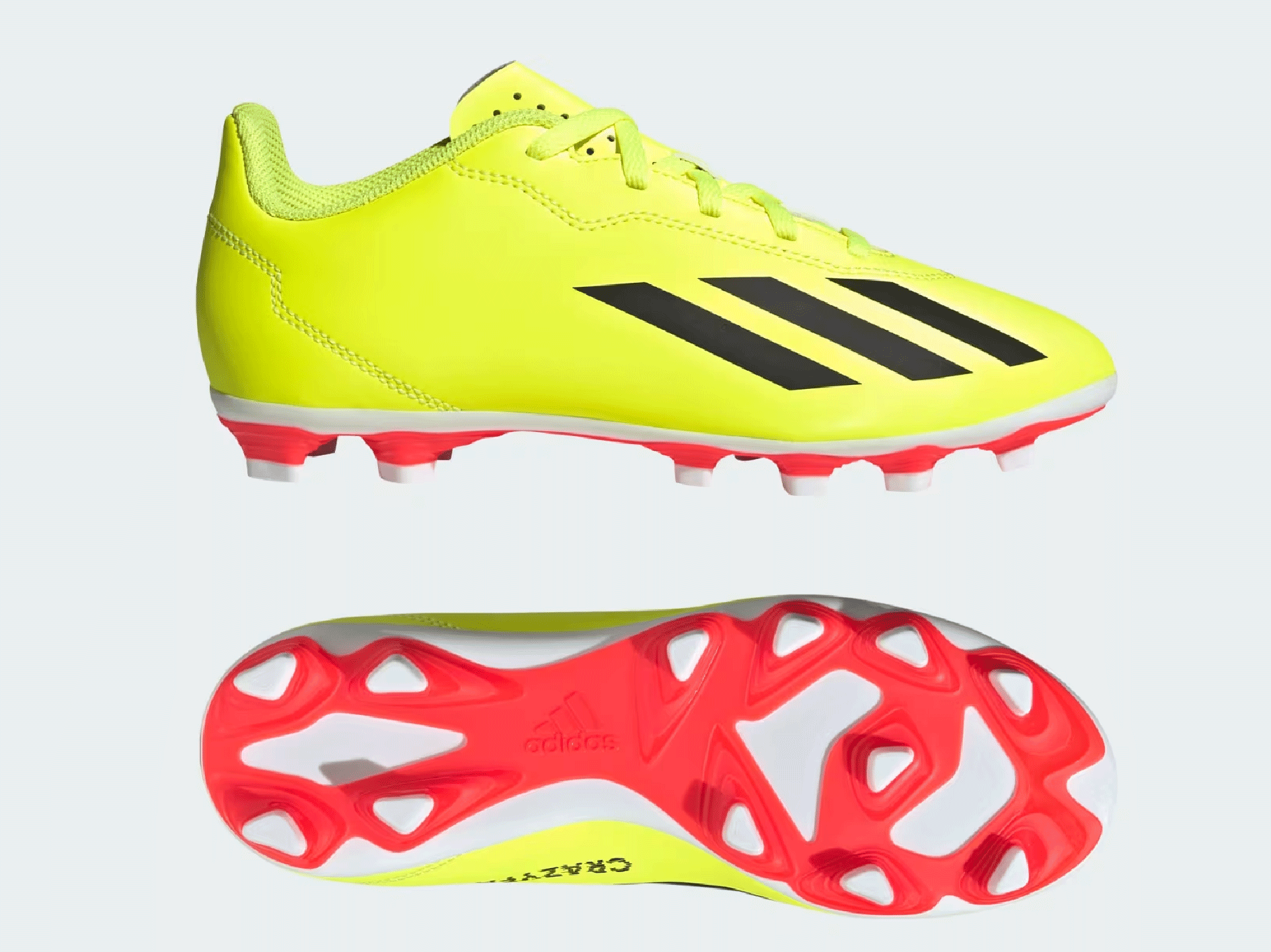 Adidas Junior X Crazyfast Club Flexible Ground Soccer Cleats for Kids - Lightweight & Durable Football Shoes for Youth Players - Perfect for Training & Matches on Natural Grass