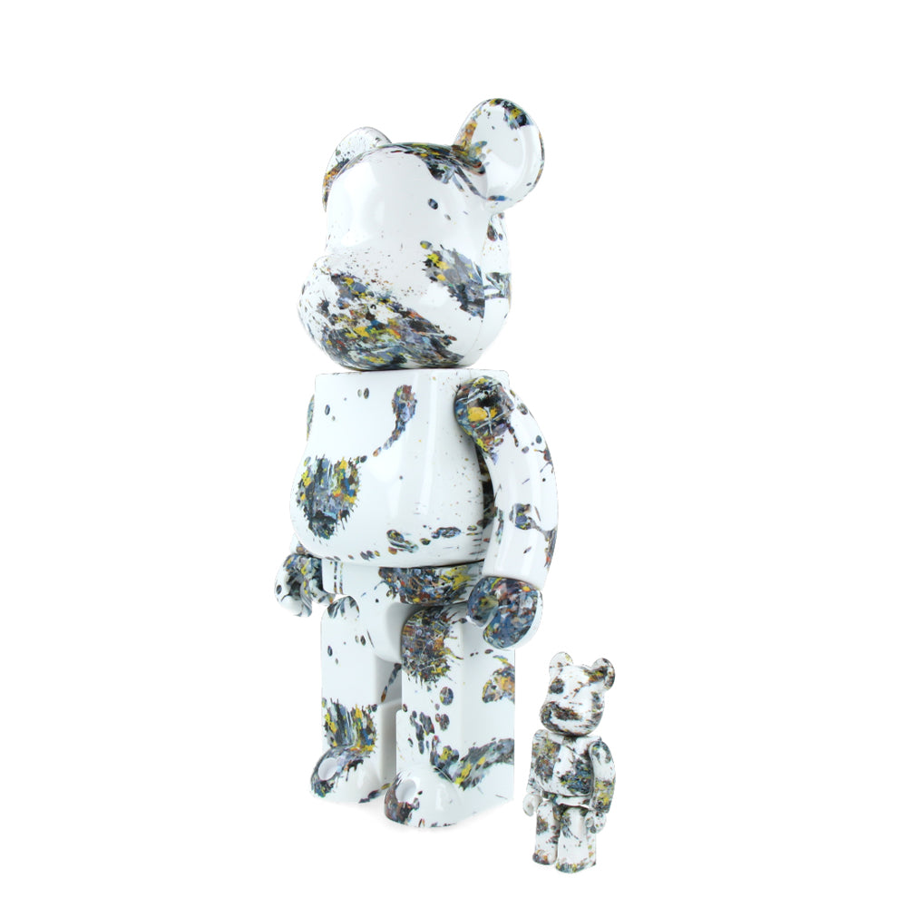 400% + 100% Bearbrick Jackson Pollock Studio (SPLASH) Art Toy Figure - Limited Edition Collectible for Home Decor & Art Display