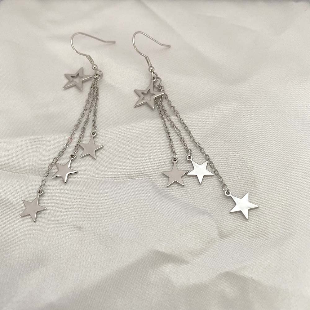 Star Long Tassel Dangle Earrings for Women | Shooting Star & Meteor Drop Earrings | Lucky Star Pearl Jewelry | Perfect for Parties, Weddings & Evening Events