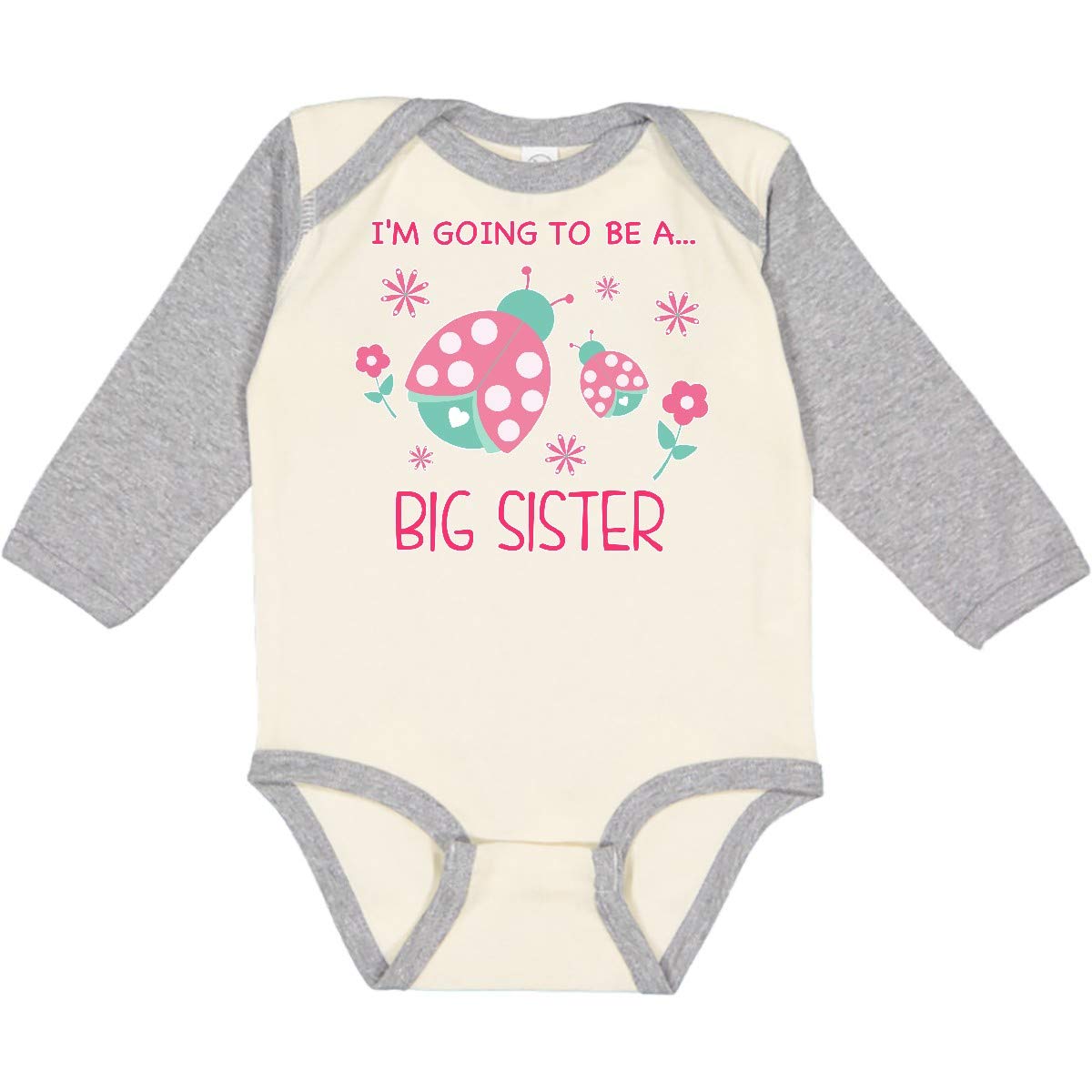 inktastic 'I'm Going To Be a Big Sister' Baby Bodysuit - Soft Cotton Long Sleeve Creeper for Newborns & Infants - Perfect for Sibling Announcement, Gender Reveal & Family Photos