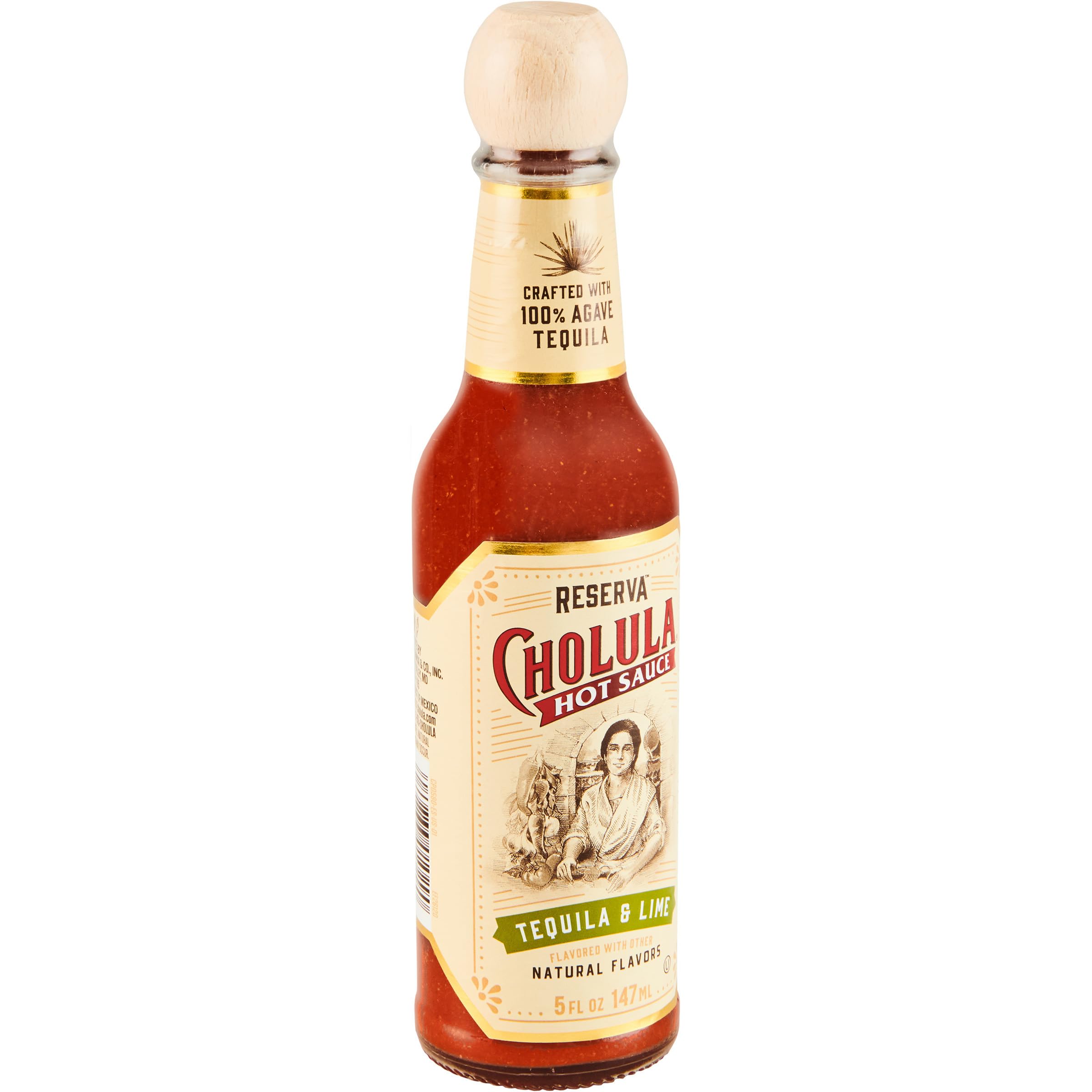Cholula Tequila & Lime Reserva Hot Sauce - 5 fl oz Bottle | Premium Mexican Hot Sauce with 100% Agave Tequila | Perfect for Tacos, Margaritas & Grilling