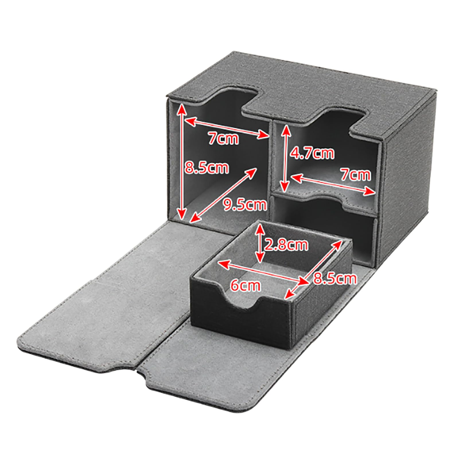 Magnetic Playing Card Storage Box - PU Leather Deck Holder for Poker, MTG, Yu-Gi-Oh & Collectible Cards - Portable Travel Case for Game Nights & Card Collection Protection