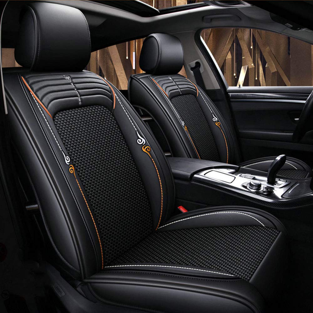Premium Leather Car Seat Covers - Waterproof Luxury Cushions for 5-Seater Vehicles with Airbag Compatibility | Perfect for SUVs, Sedans & Long-Drive Comfort | ZHANGTAOLF Auto Accessories