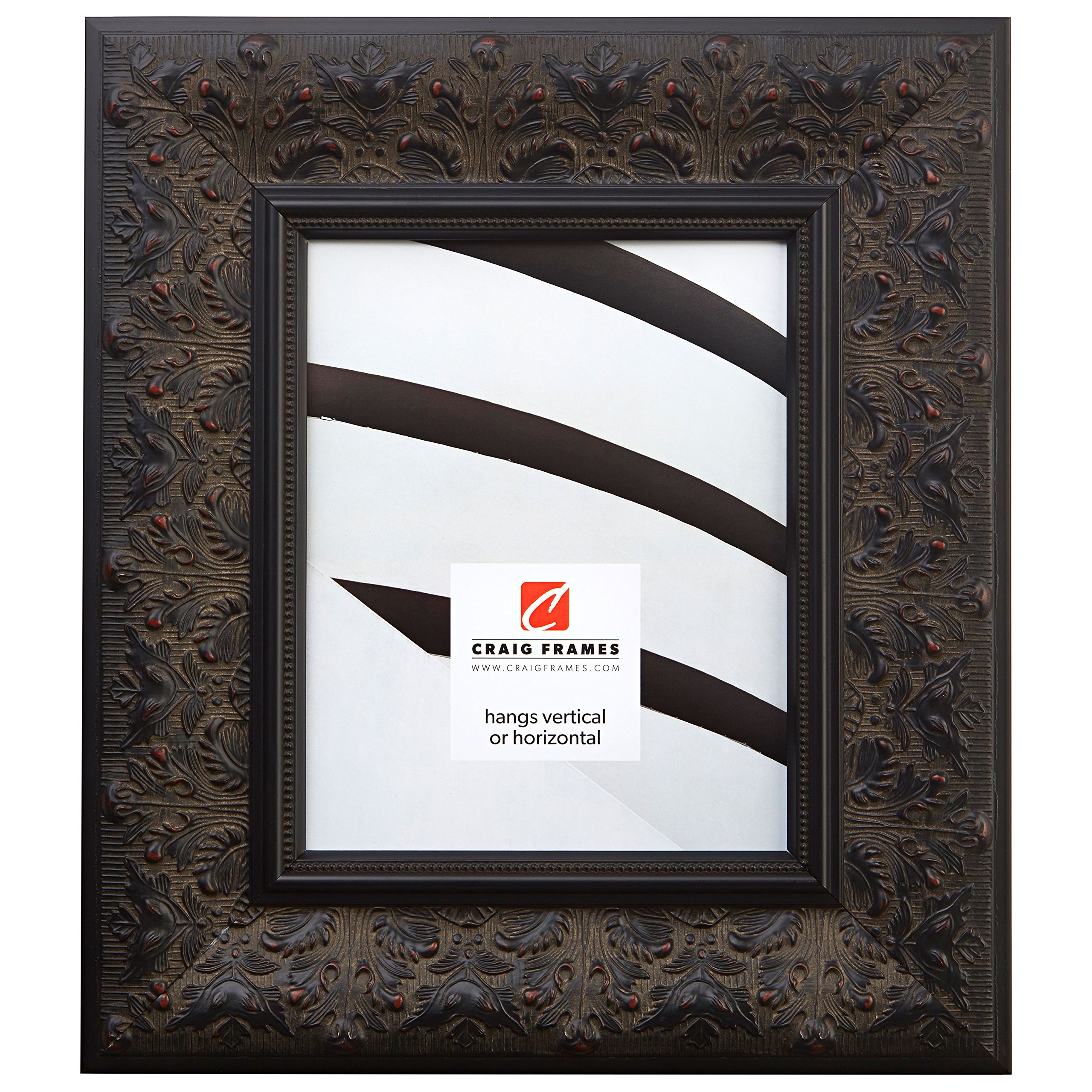 Craig Frames Borromini 8x10 Black Walnut Picture Frame - Perfect for Wall Decor