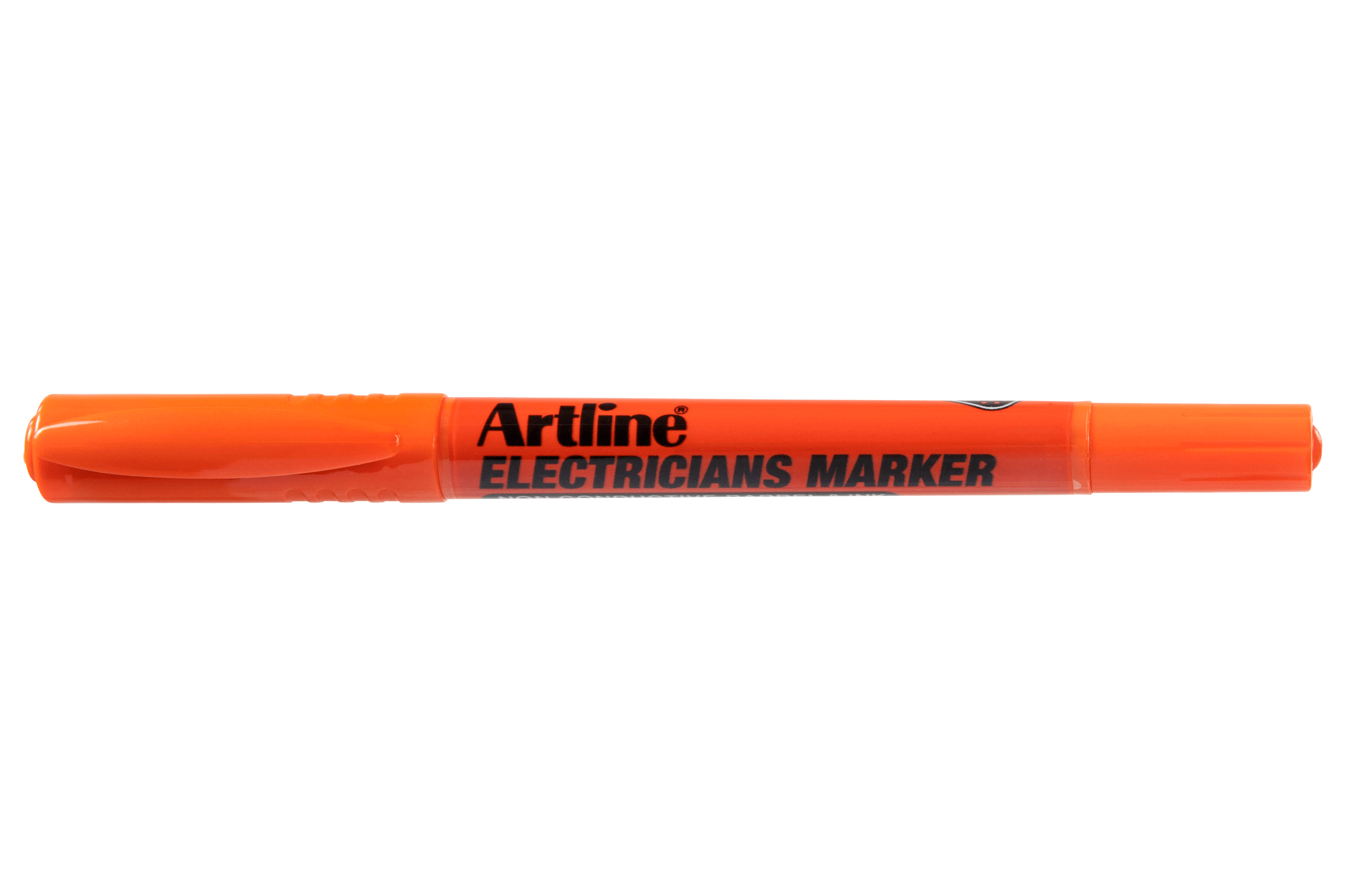 Artline Electricians Permanent Marker Bullet Tip Orange - 12 Pack - Industrial Strength, Waterproof & Fade-Resistant - Ideal for Electrical Wiring, Construction & DIY Projects